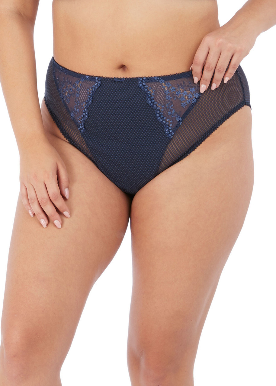 Elomi Charley High Leg Brief Panty#4386 Sizes Med- 4XL Navy Blue New with tag$29