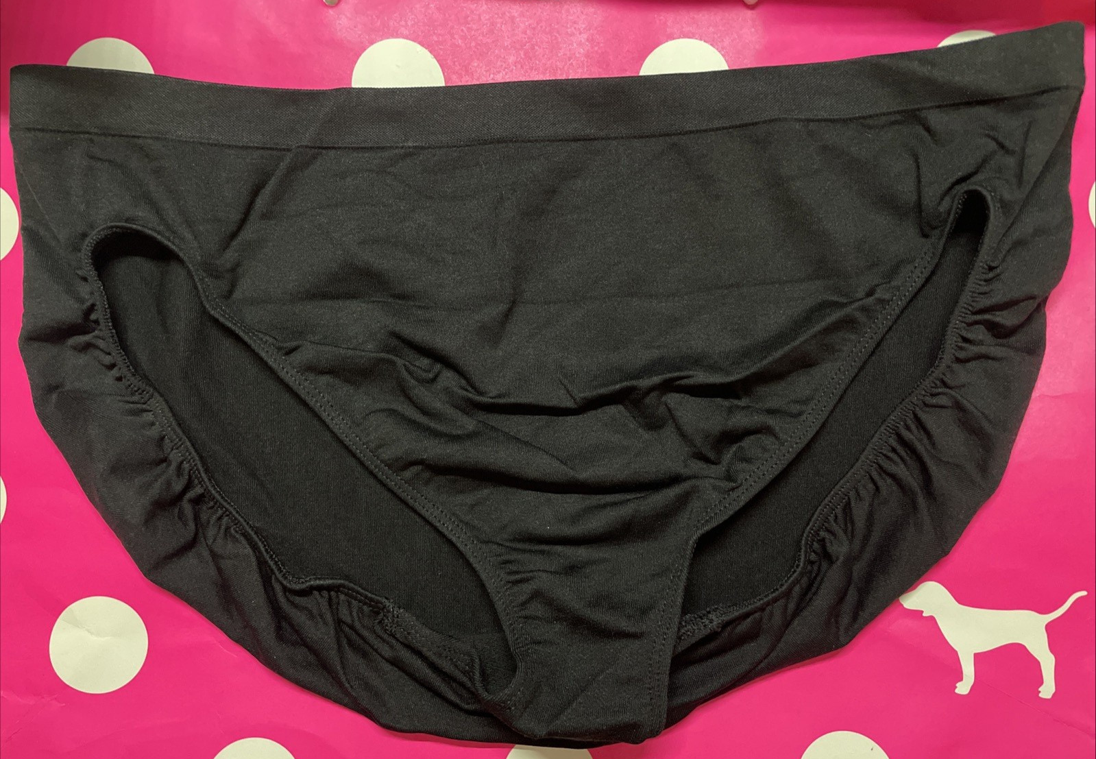 2004 Victoria’s Secret Body By Victoria Hi Leg Panties Black Brief XL