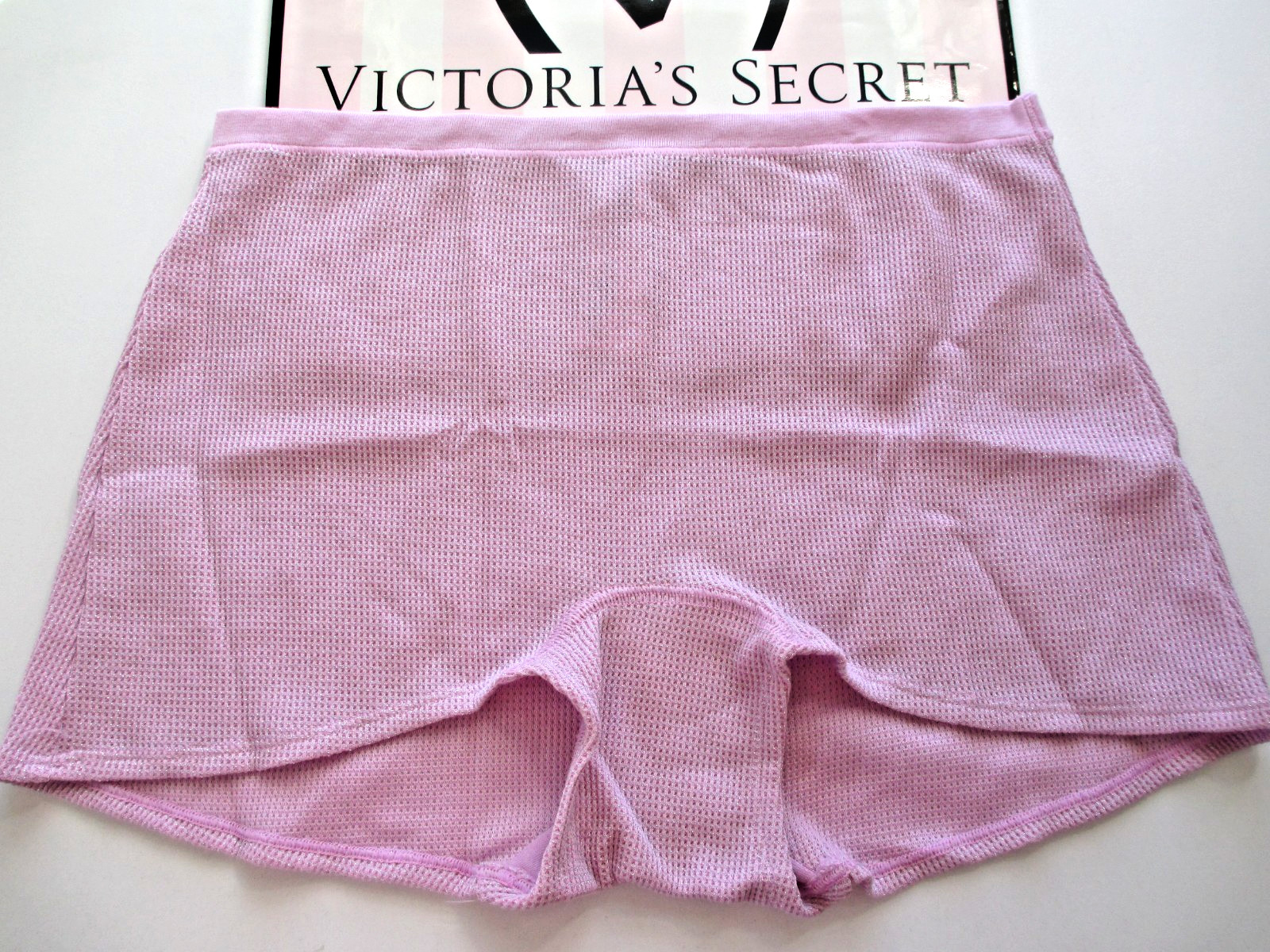 VICTORIA’S SECRET PINK Cotton Boyshort Panty S M L XL Pink Shine NWT Waffle VS
