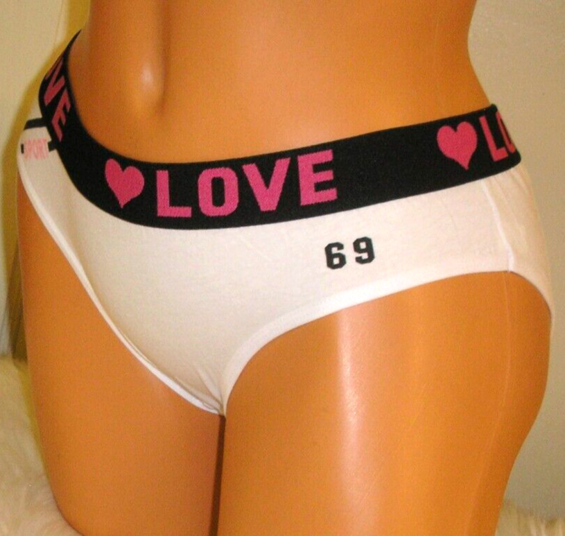 Panties Lingerie 69 Love Sport White Bikini Large / XL Adult Gift