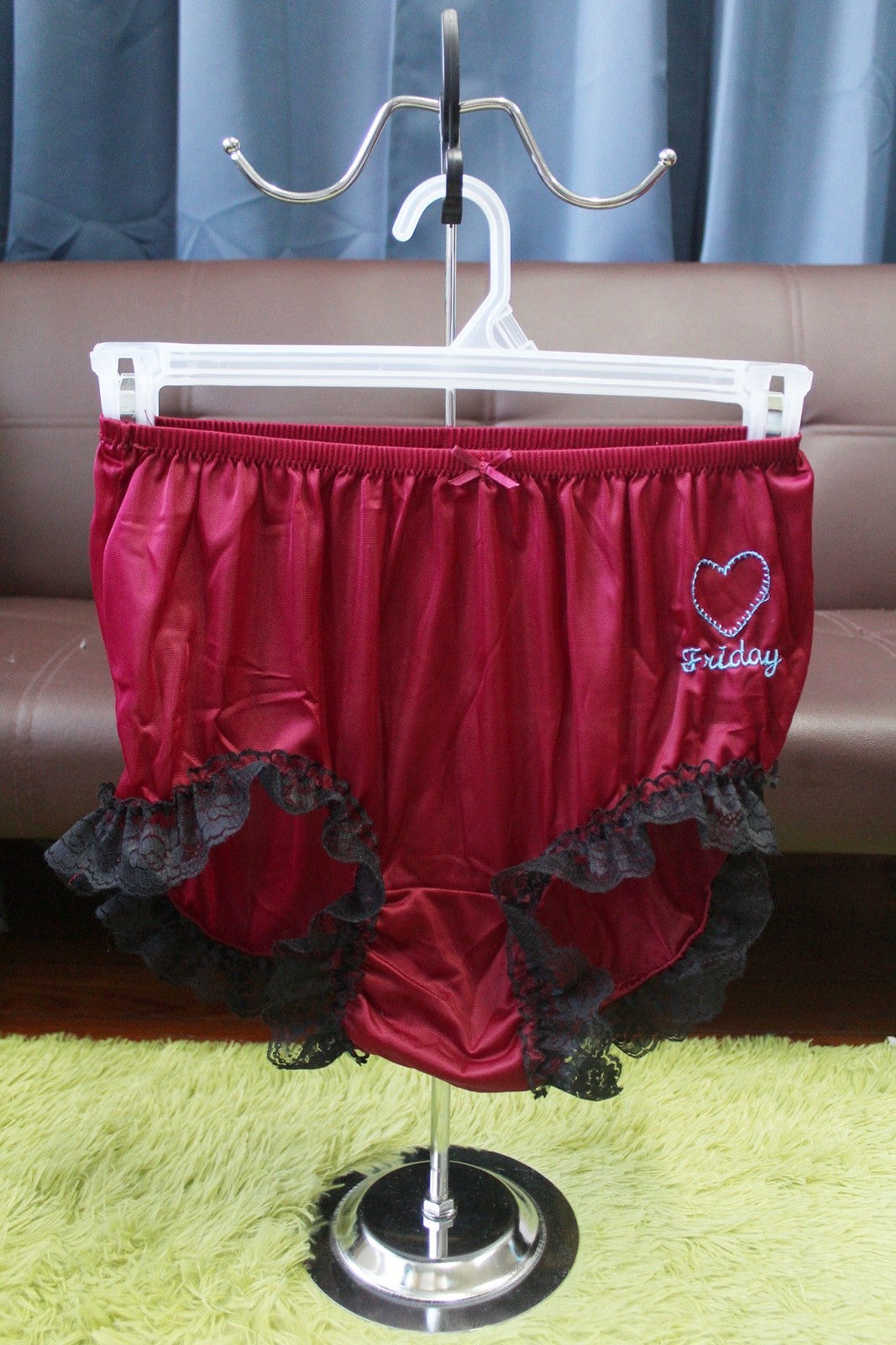 #A295 VTG Style 2XL/ElasticW.24-42″ 7PCS 7Day Nylon Full Brief Panties Underwear
