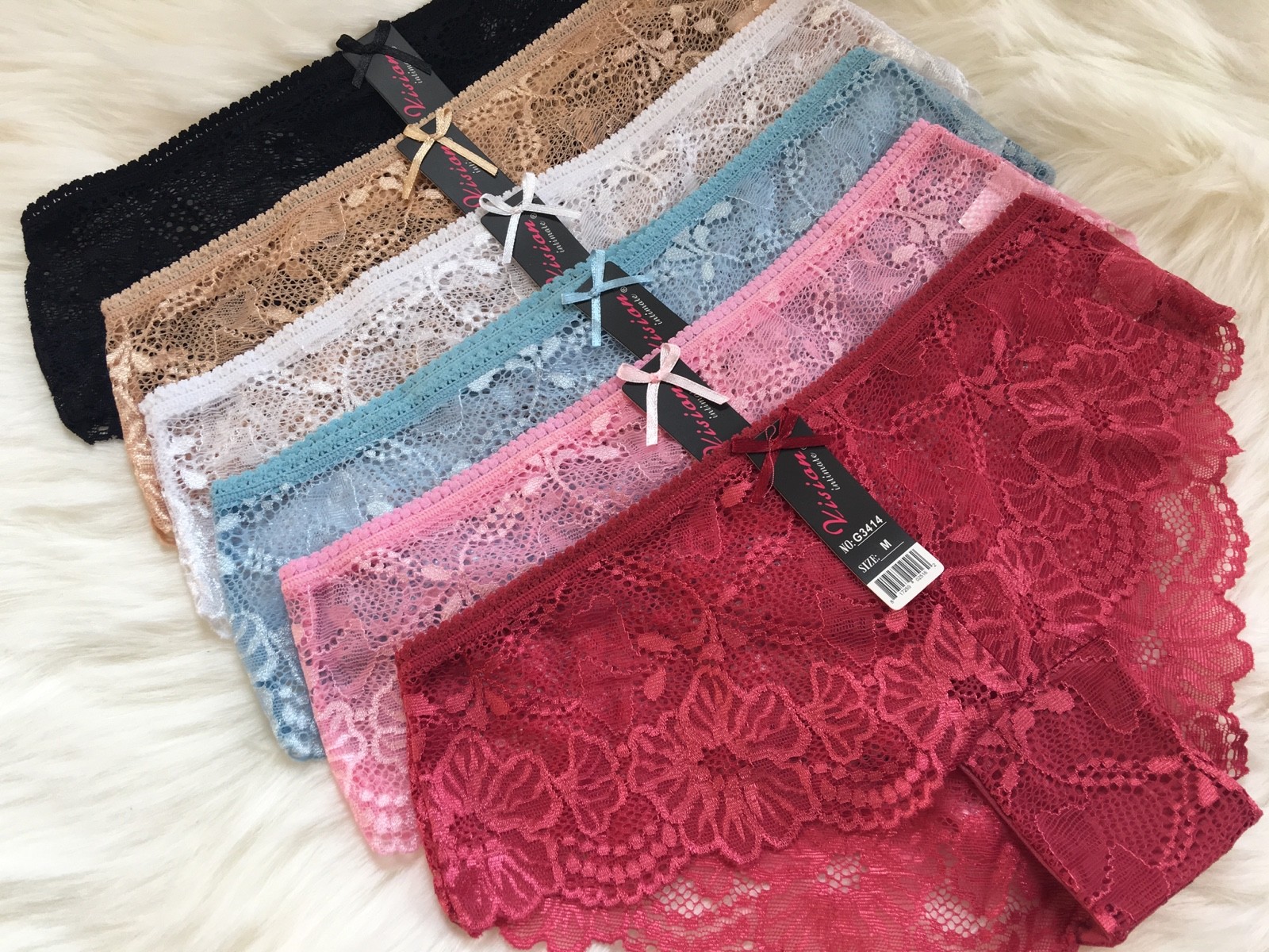 Lace Bikini SEXY LOWRISE Hi-Cut Panties Undies LOT OF 6 OR 12 PCS 3414 Sz S-XL