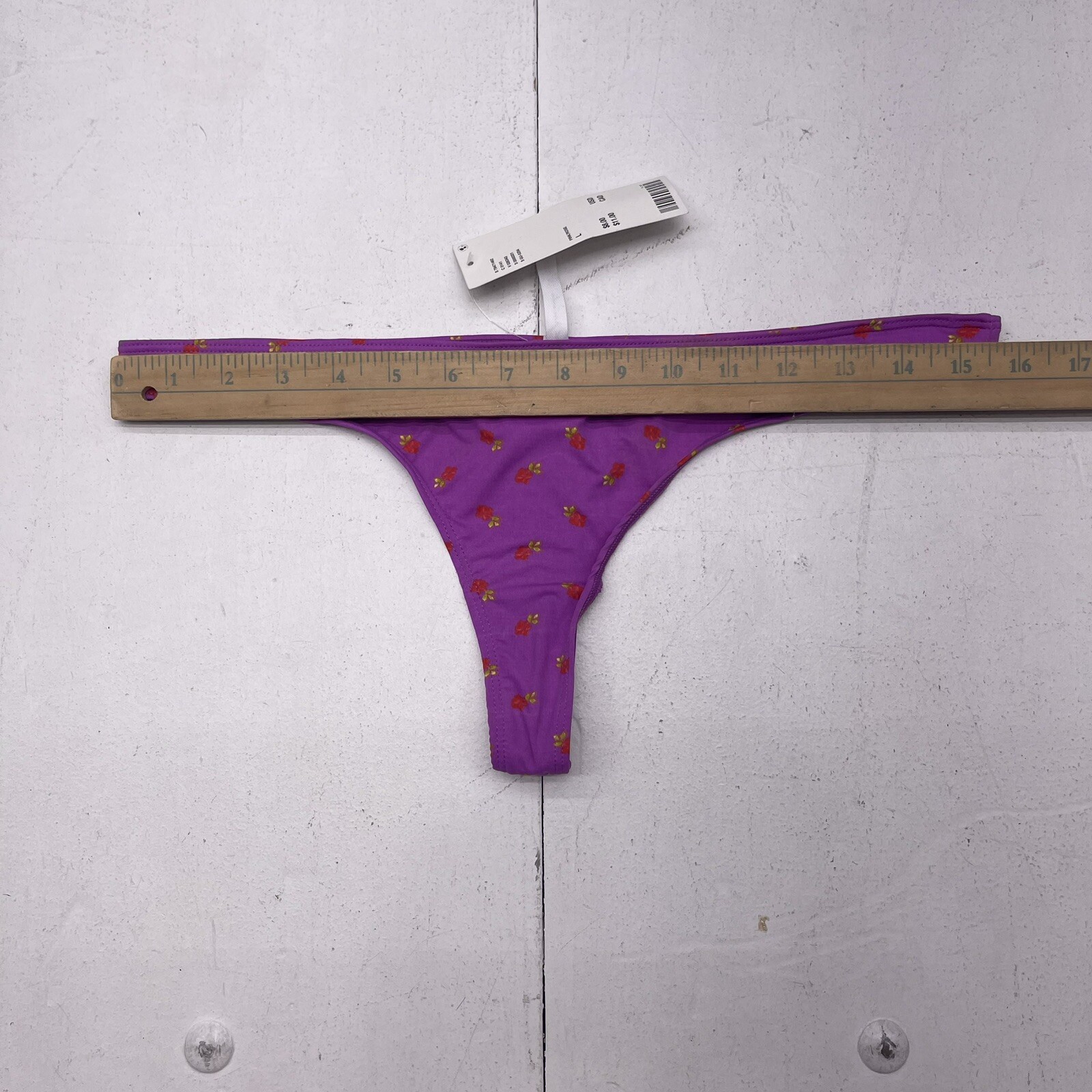 Out From Under Purple Floral Thong Underwear Women’s Size Large New