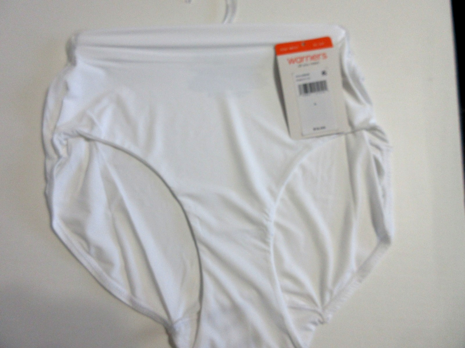 Warners HI CUT panties Smooth it over Front High waist RT9021 White nylon L/7
