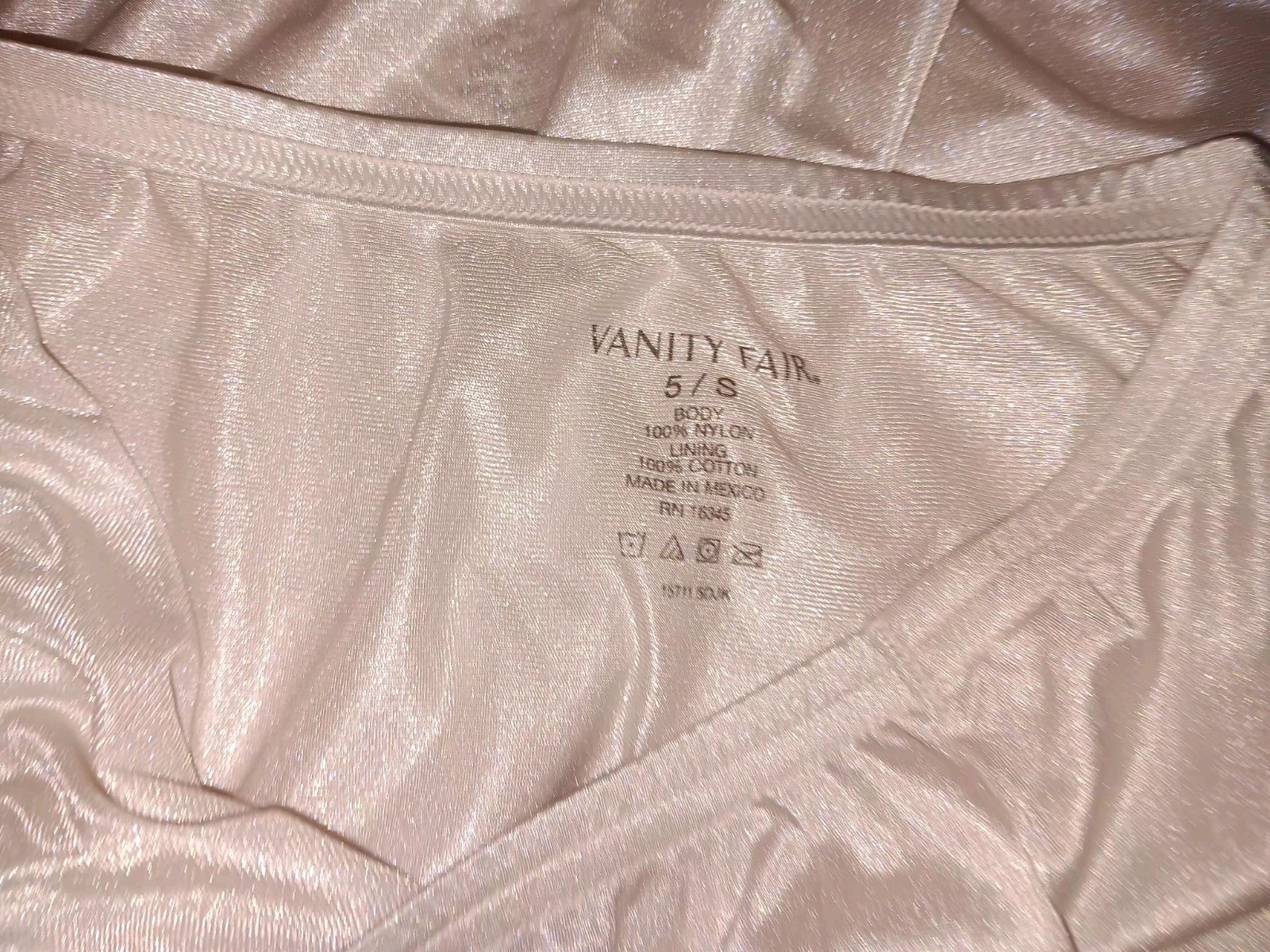 6 Pair of Vanity Fair Women’s High Waisted Nylon Panties Nude Sz S