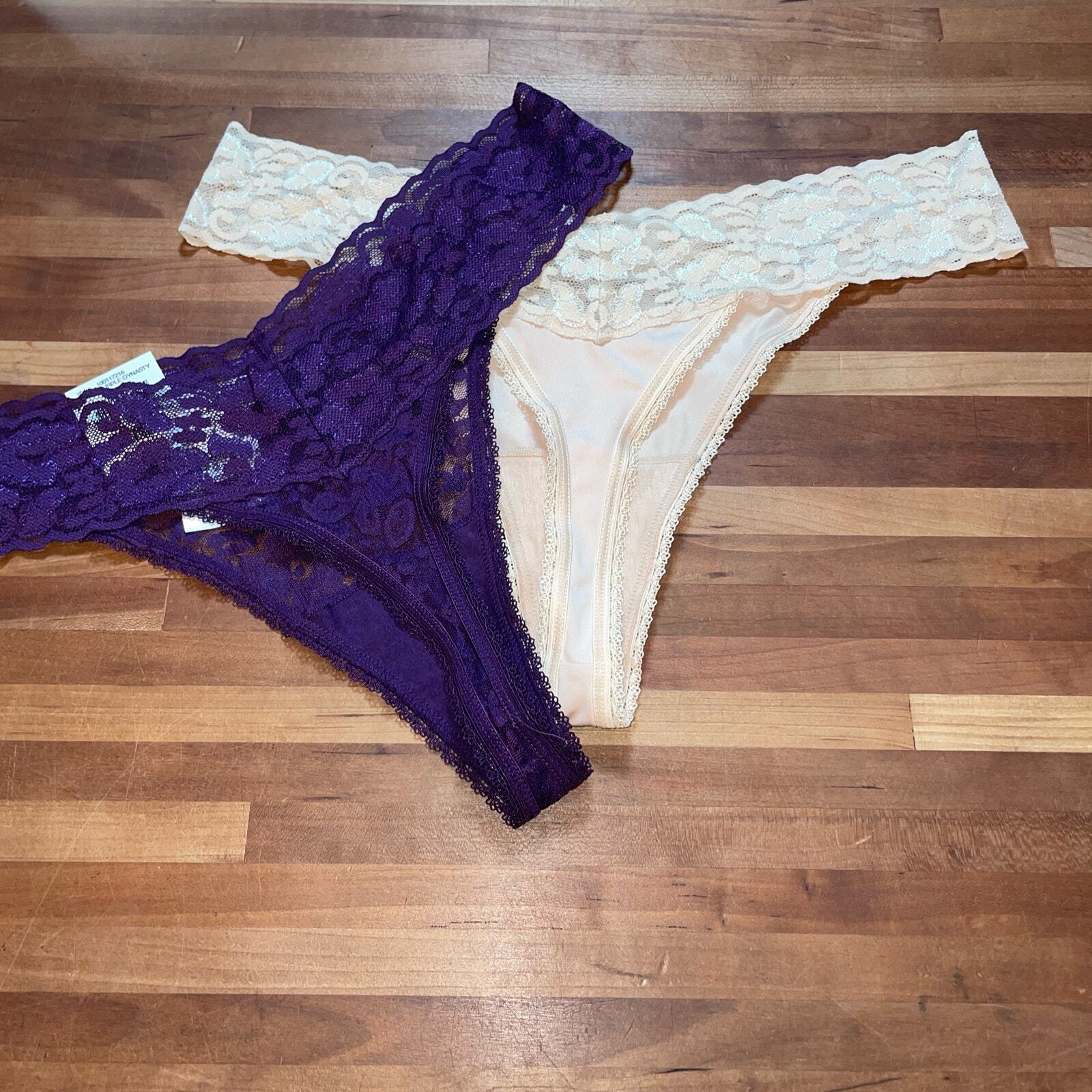 I.n.c. Lace Thong Underwear panty pack set of 4 large