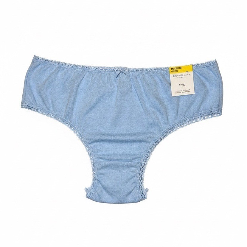 Charter Club Women’s Airy Blue Lace Trim Bikini Panty, Size M, Reseller Lot of 6