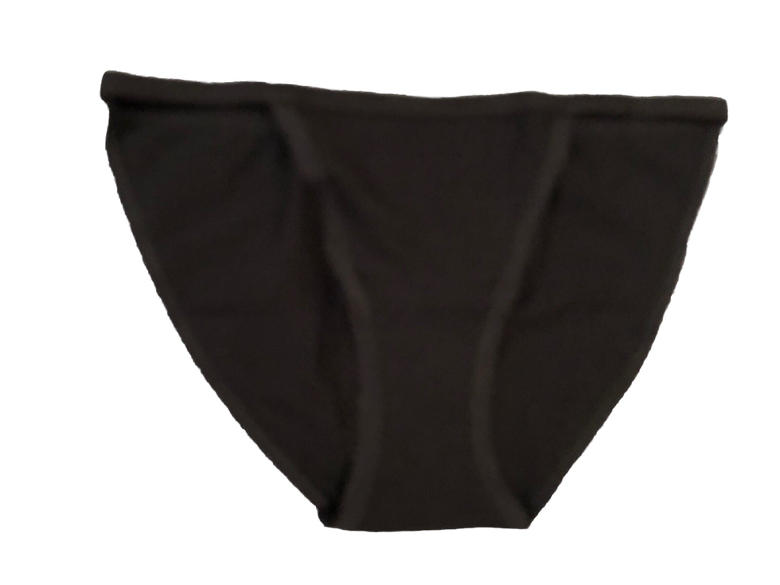 NWOT Victorias Secret Cotton String Bikini Panty S/P Logo Waist Black Soft