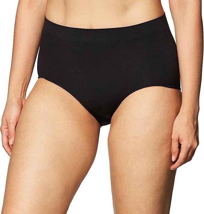 BALI One Smooth U Mid-Rise Black Brief Size 8/XL