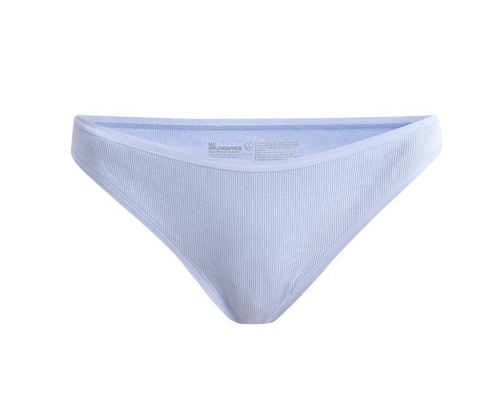 5-Pair NO BOUNDARIES Women’s Size XXL (20) Mid-Rise Bikini Ribbed Stretch Cotton