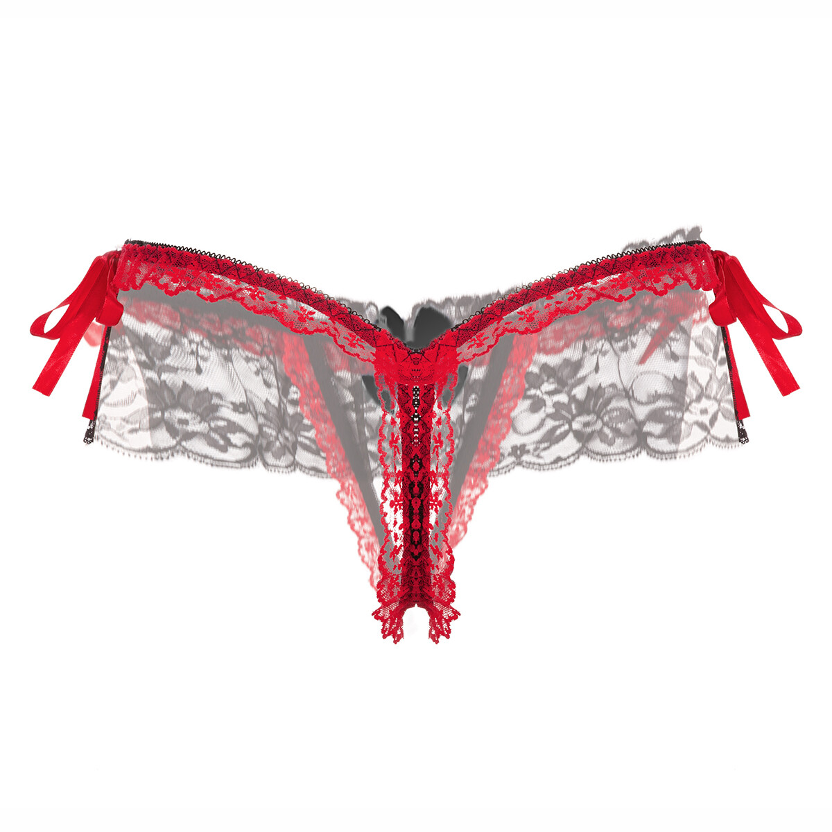 Women Sexy-Lingerie G-string Crothless Panty Lace Thong Underwear Bikini T-back