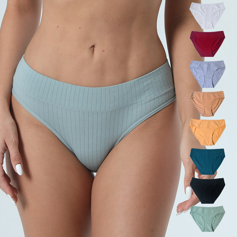 8Pcs/Set Cotton Women’s Breathable Briefs Panties Comfortable Briefs Underpants