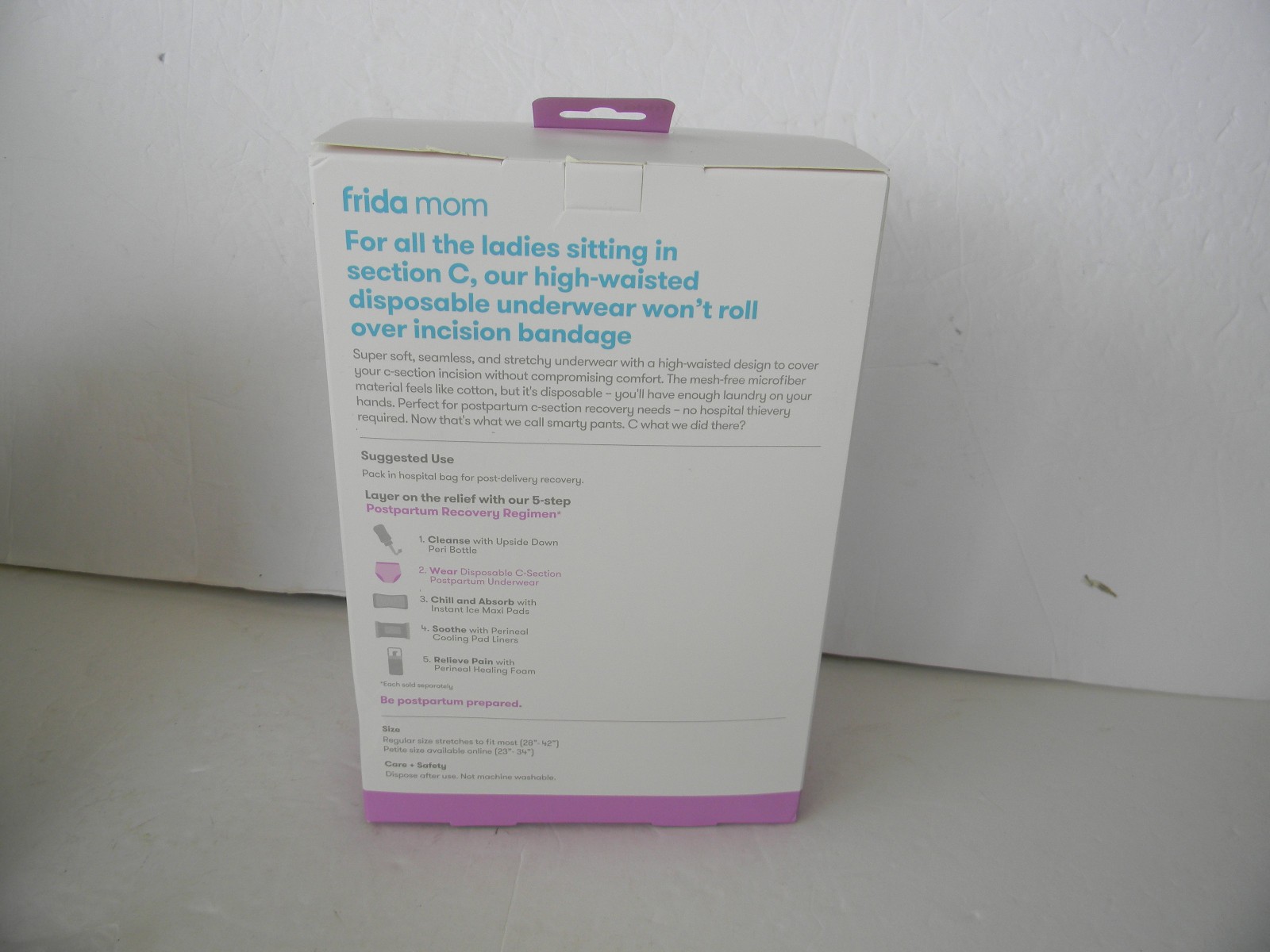 NEW Frida Mom Postpartum Underwear 8ct Gray C-Section Disposable Regular