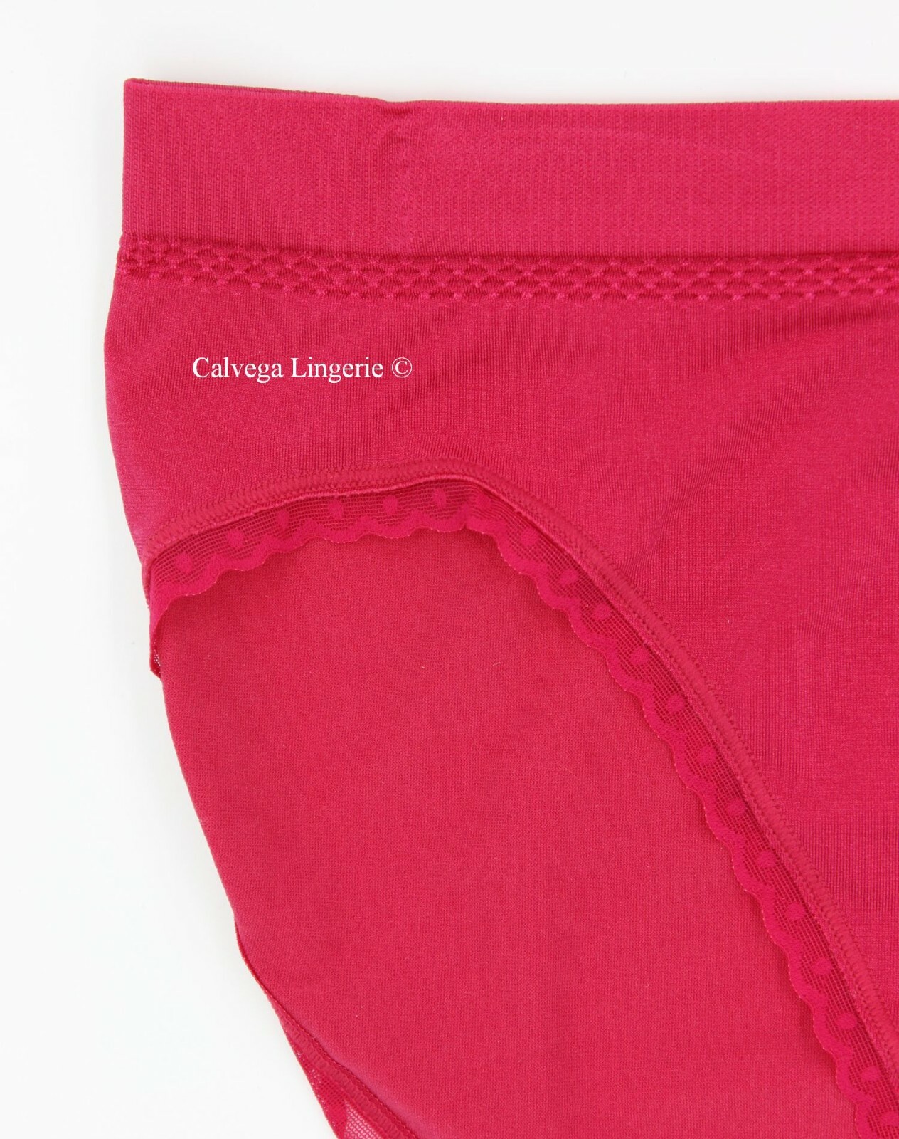 NWT Wacoal 873374 “B-Smooth Pretty” Seamless Nylon Bikini, Raspberry (615)