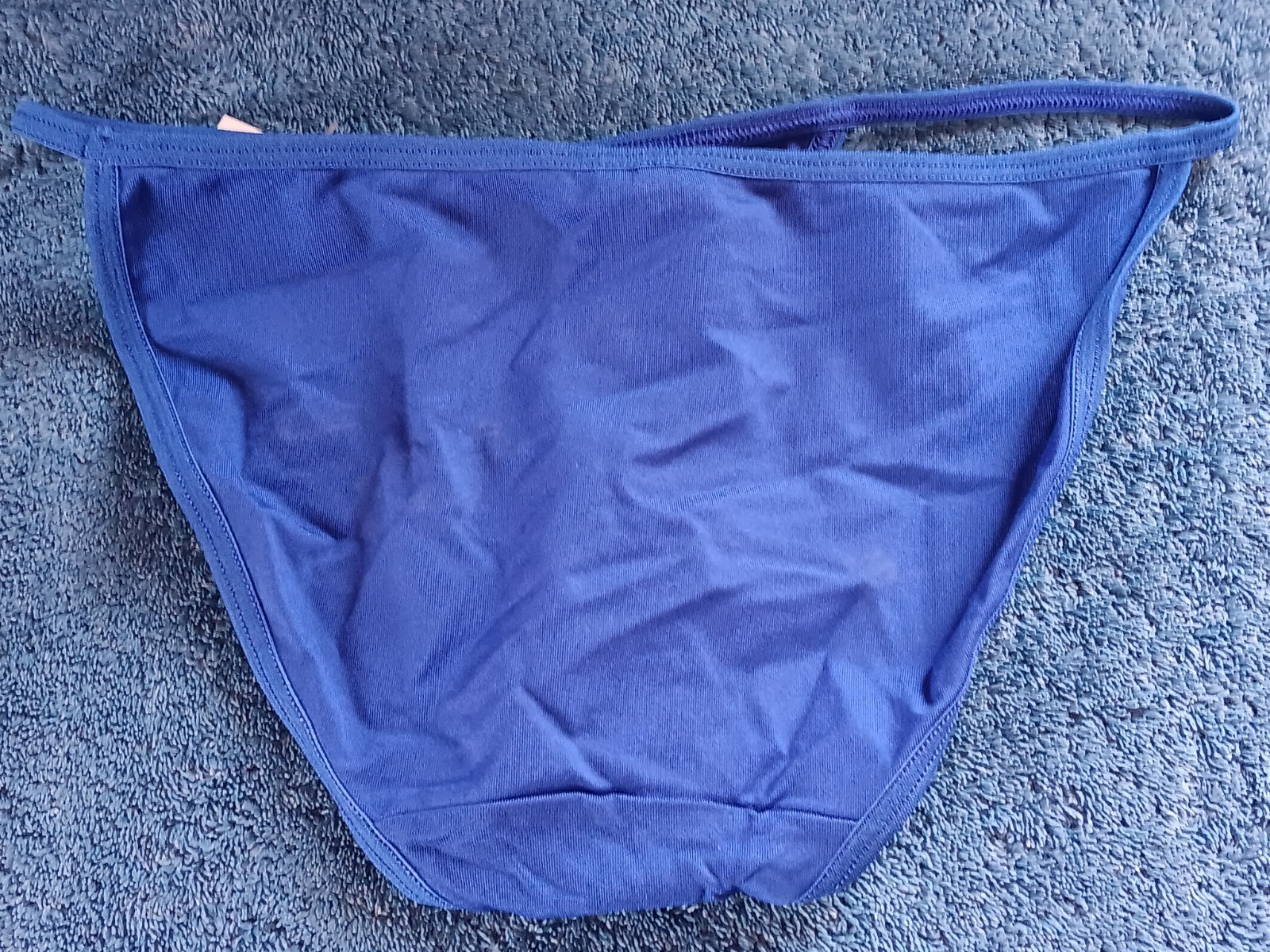 Vtg 2000s Bright Blue CALVIN KLEIN CHOICE String Bikini Panty NYLON ELASTN S NWT