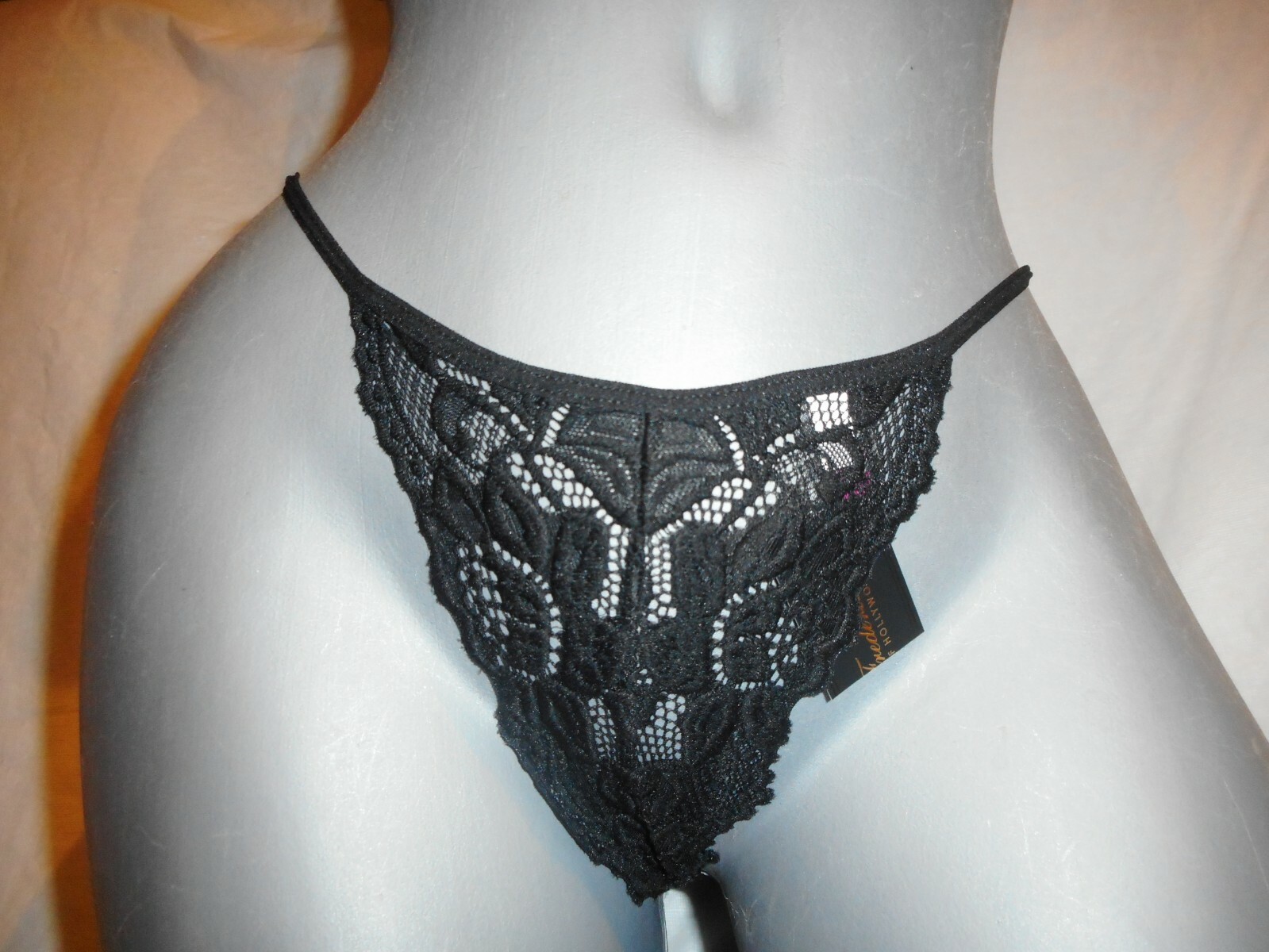 N/W/T Frederick’s Of Hollywood Black Floral Panty Sizes Medium And Large
