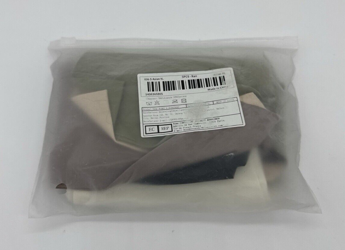 5 Pack Women’s Seamless Super Soft Stretch Hipster Underwear Asian Size XL NEW