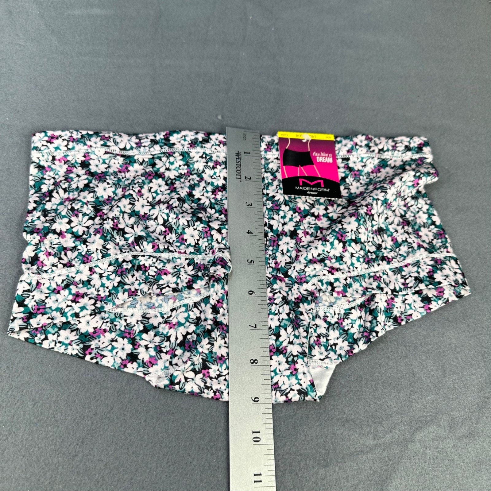 Maidenform Womens Size Medium 6 Panty Boyshorts Floral Multicolor New