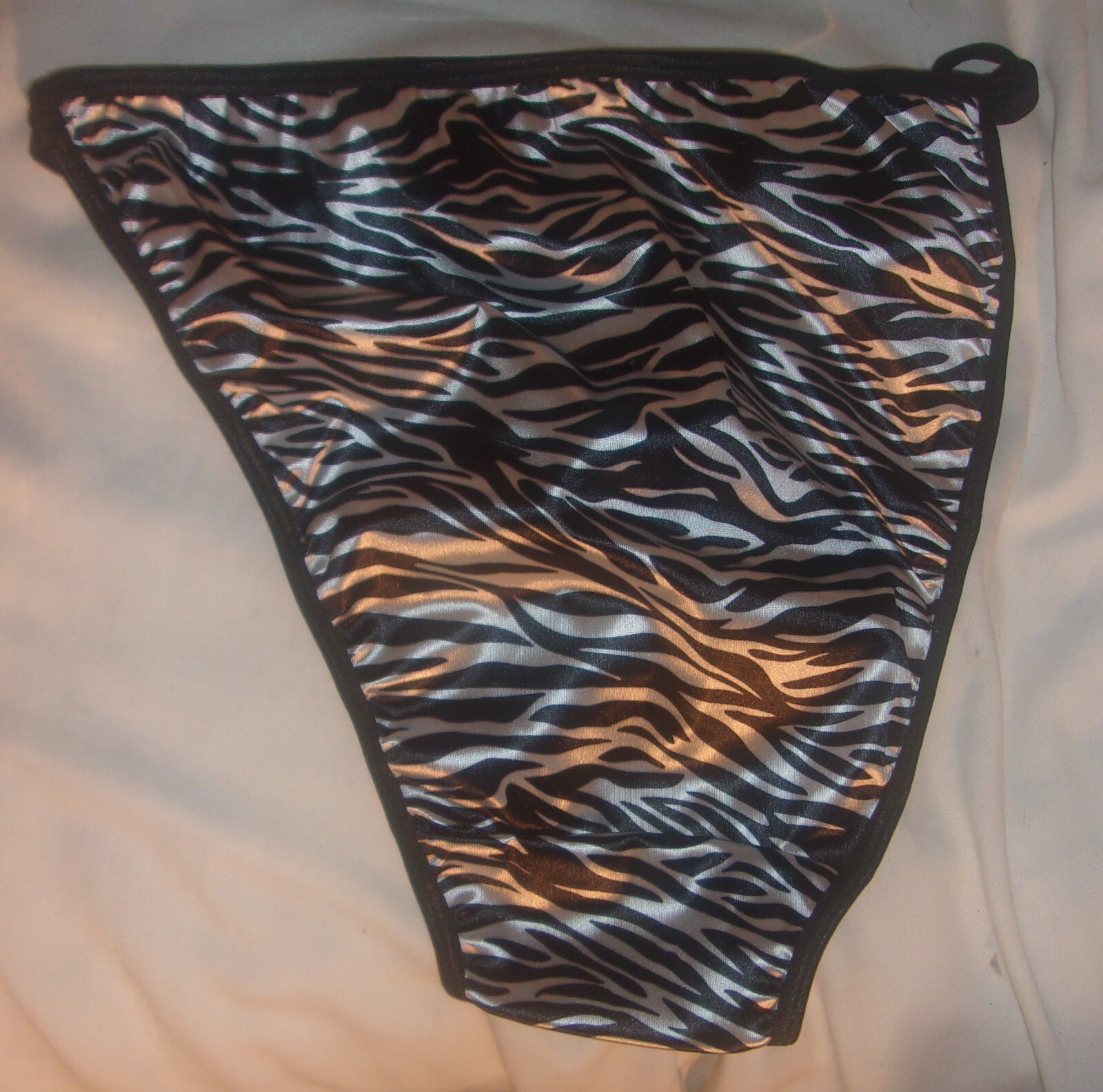 SEXY DOUBLE STRING BIKINI PANTIES WITH ANIMAL PRINT DESIGN SIZE LARGE NEW