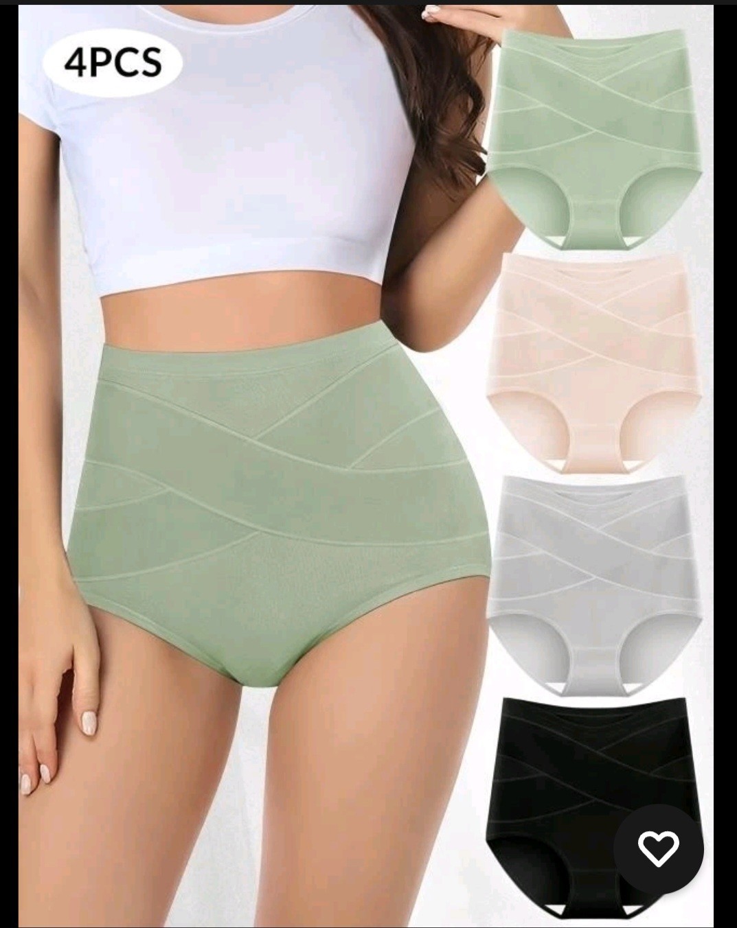 *4 Pack Shapewear Full Briefs Set Tummy Control Panties Knickers for Women