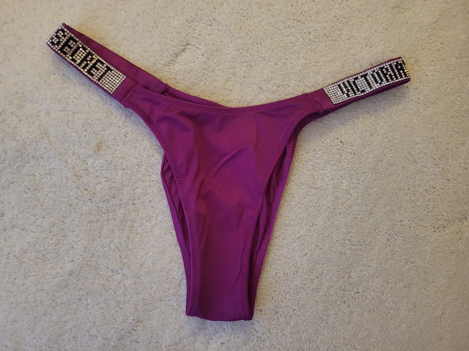 Victoria’s Secret Bombshell Shine Rhinestone Strap Brazilian Panty Size XS