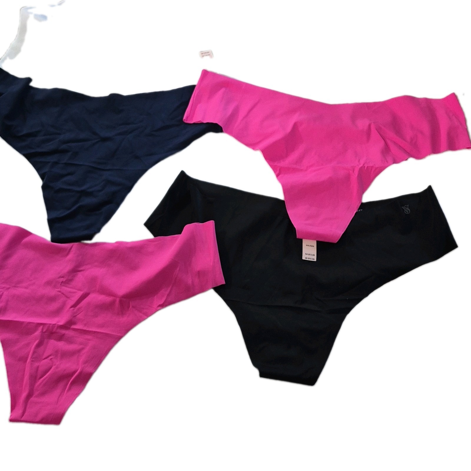 Victoria’s Secret Seamless Stretch Thong Panties 4 Pack Multicolor XXL