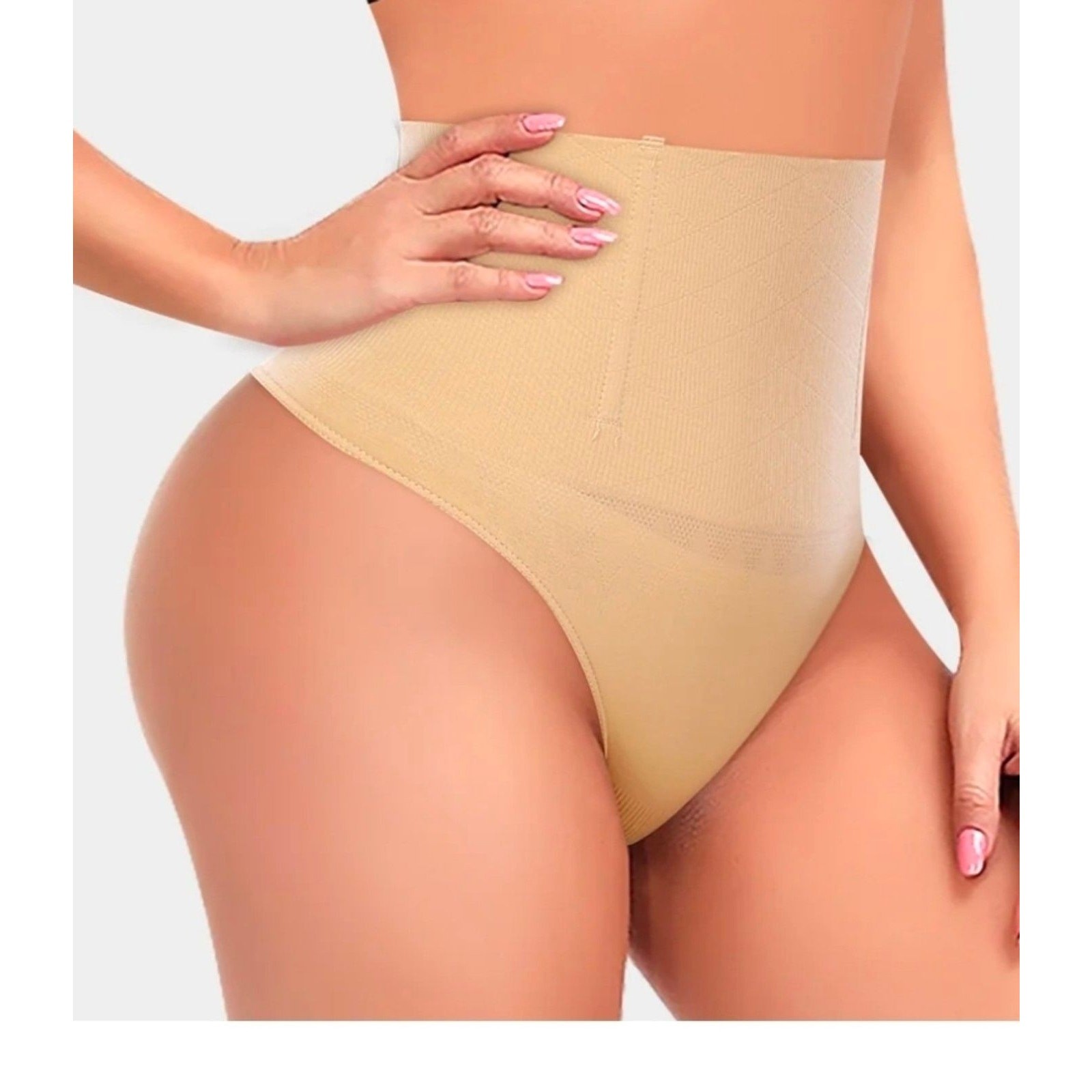 Werena 3XL Tummy Control Shapewear Thong Panties – Beige