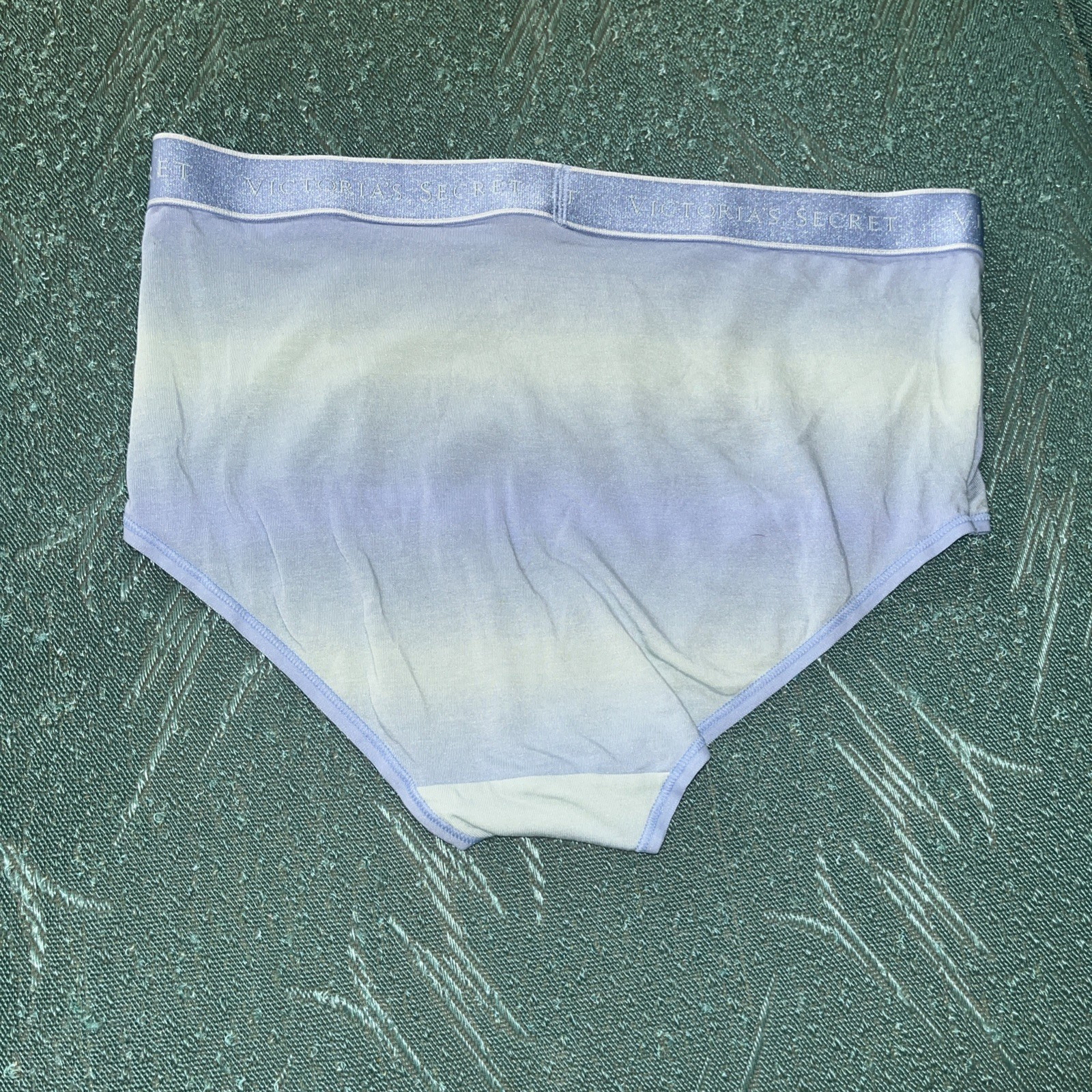 Y2K Victoria’s Secret Logo Cotton Brief M Panty Blue Ombre Medium Hi Rise Purple