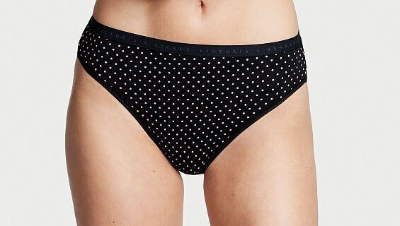 M L XL XXL Black Pink Dot Cotton Victorias Secret HighLeg Waist Brief Pantie