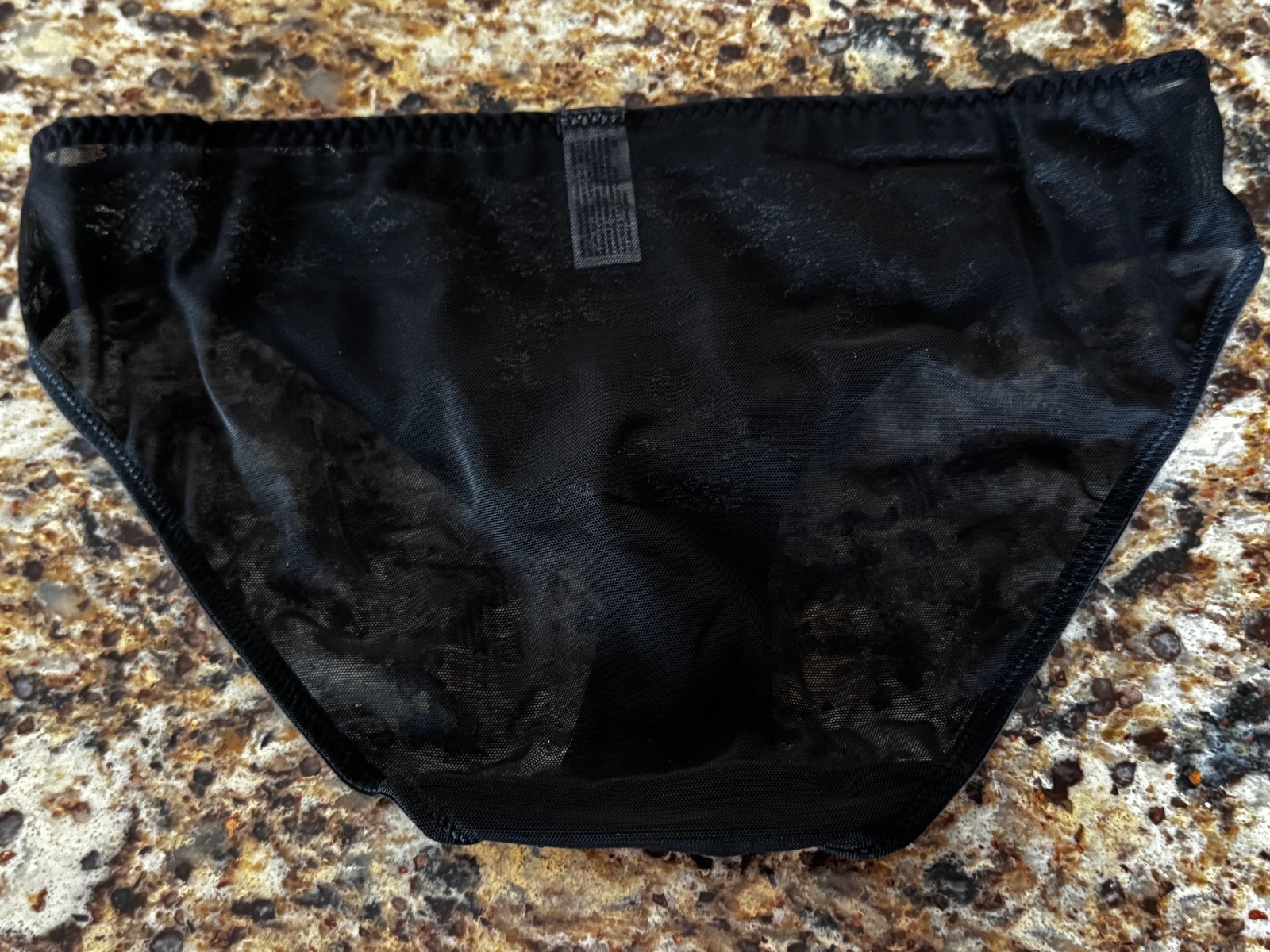 WACOAL 64391 BLACK / WHITE EMBRACE LACE SEMI SHEER BIKINI PANTIES ~ SIZE LARGE