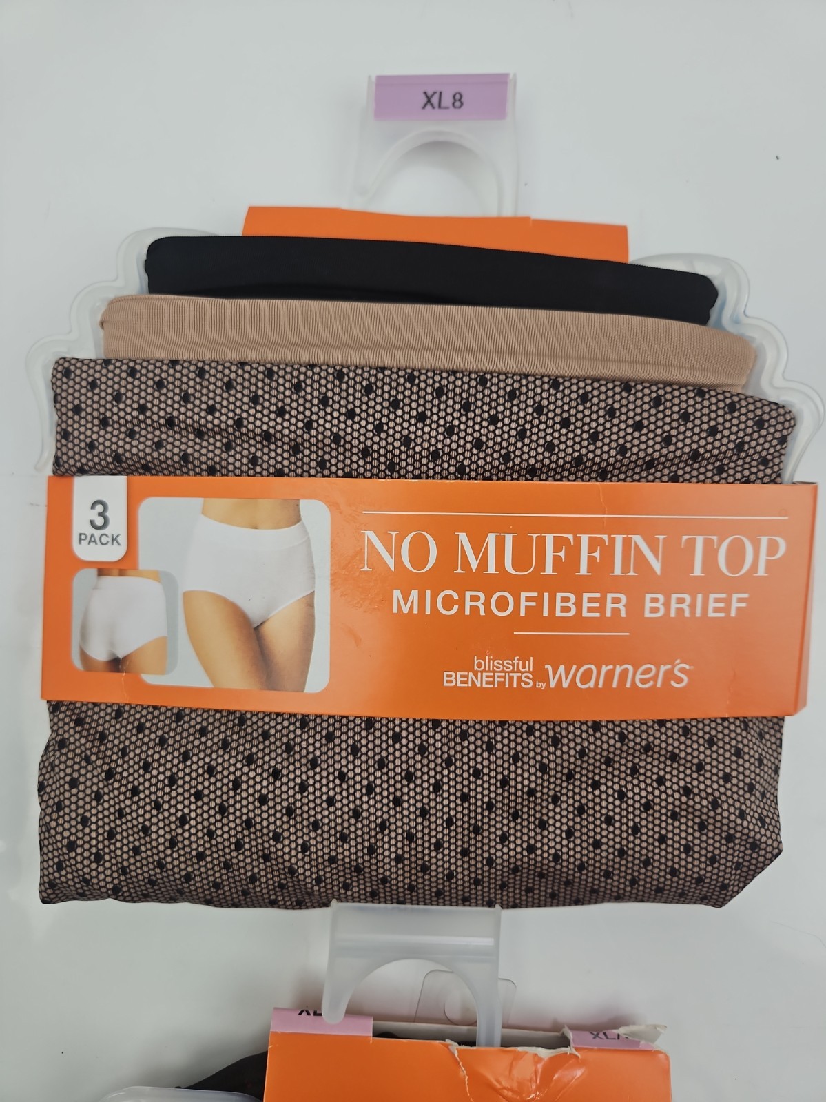 Warner’s XL8 No Muffin Top 2 3PK (6) Micro Hicut W/Lace & Briefs | Free Shipping