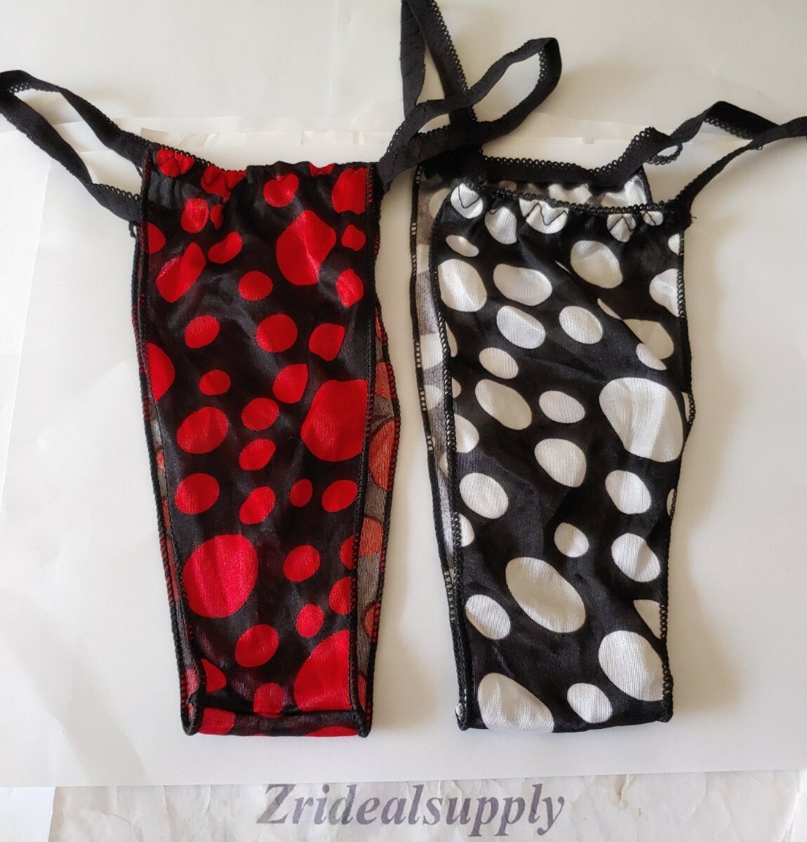 Women’s Classy Thongs BLACK ,White & BLACK,RED color SIZE MEDIUM New 2 PACK