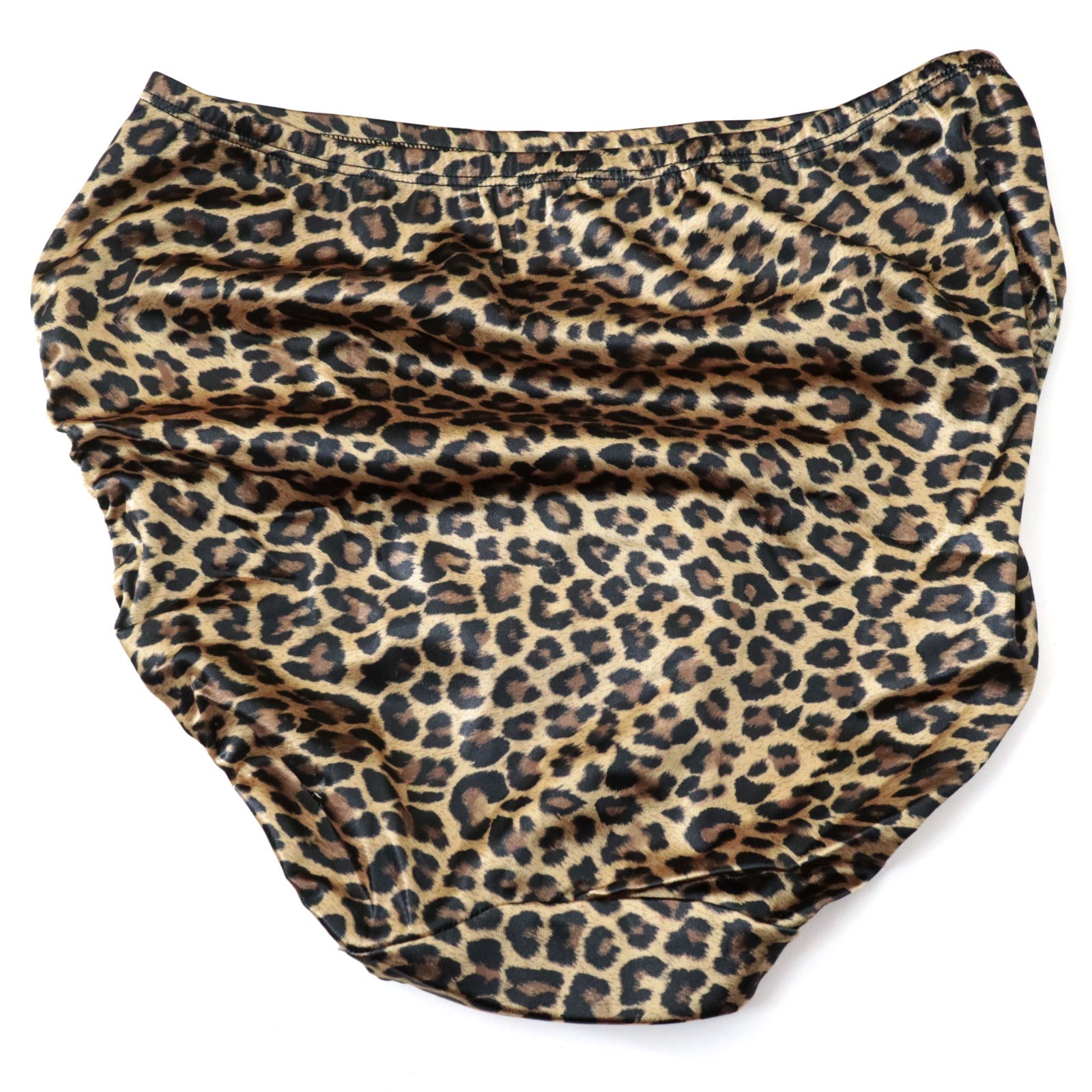 NEW Unbranded TRUE VINTAGE 90s Second Skin Shiny Satin High Cut Brief Panty XL