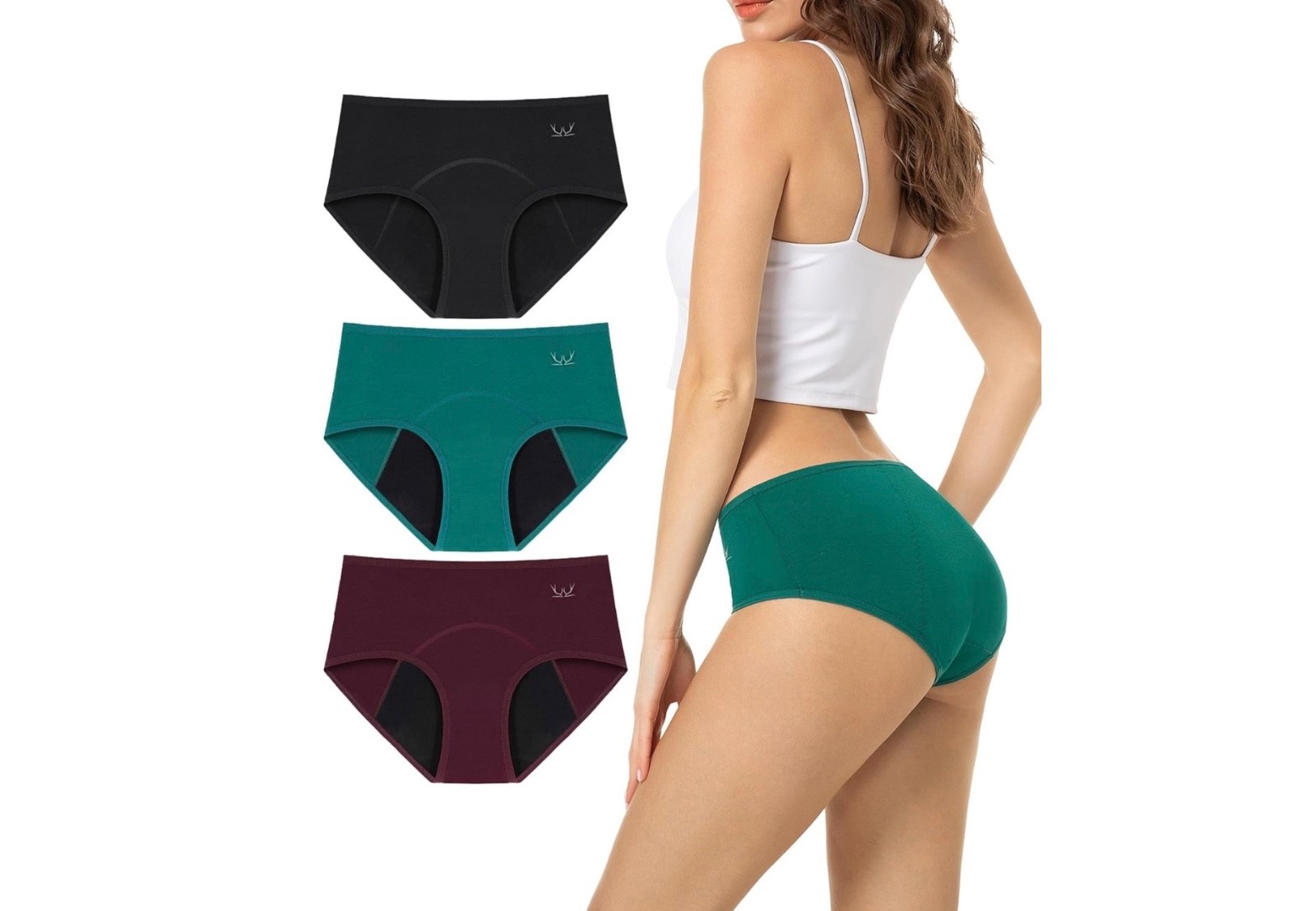 TANSTC Period Underwear for Women Heavy Flow Leakproof Menstrual Panties Postpar