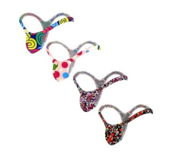 Men’s Colorful G-String Thongs Colorful Printing Swimming T-Shaped 5+6+7+8