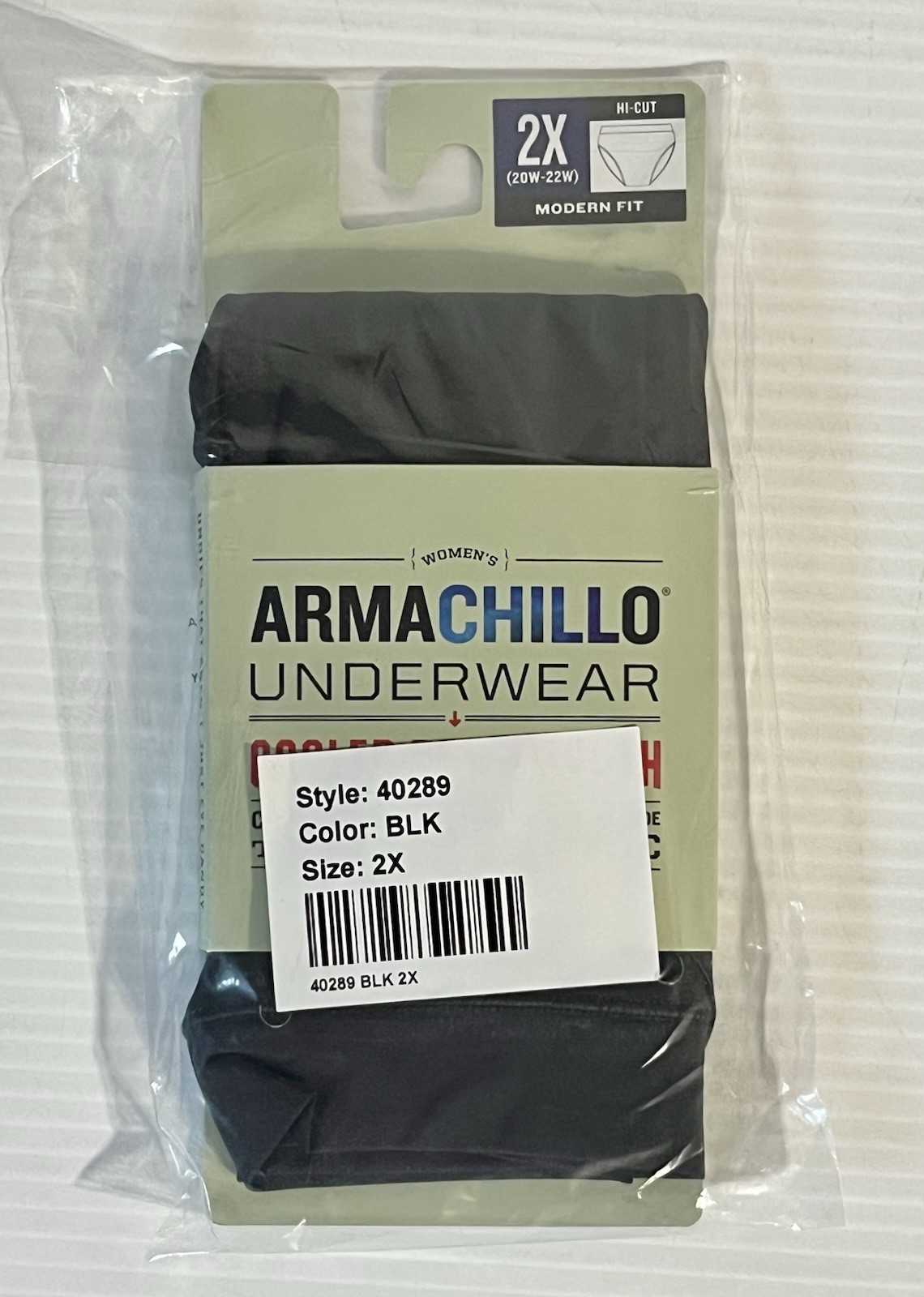 Duluth Women’s Armachillo Cooling Underwear Hi-Cut Brief/Black Size 2X (20w-22w)