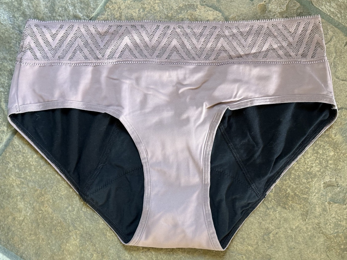 THINX Small Toffee Hiphugger Lace Waist Moderate Absorbency