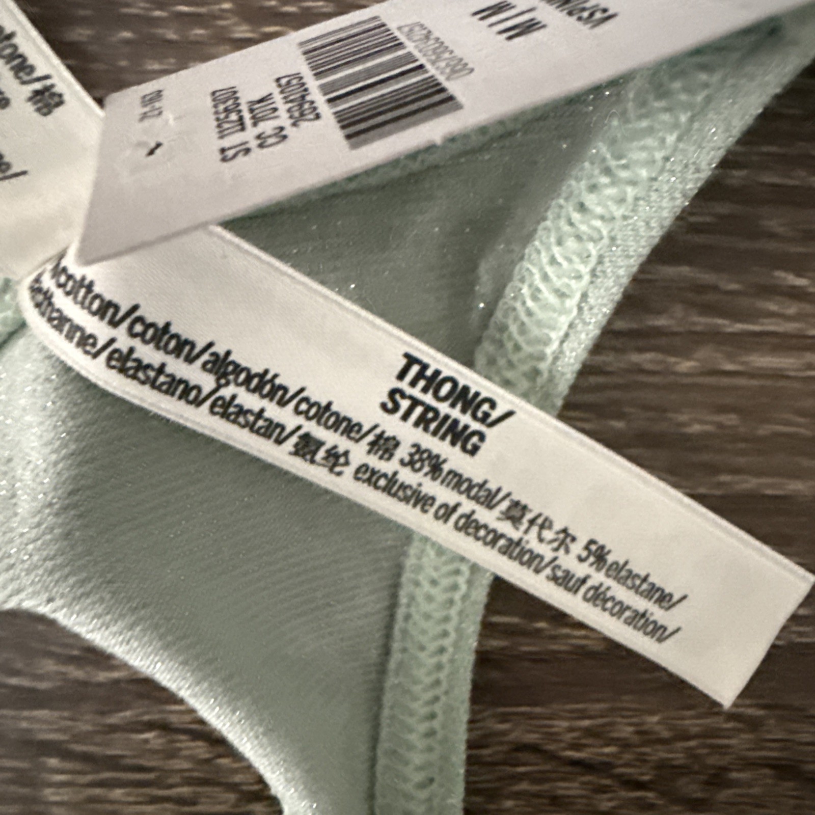 Pink Victoria’s Secret Medium, Mint, Green Sparkle, Logo Thong Panties