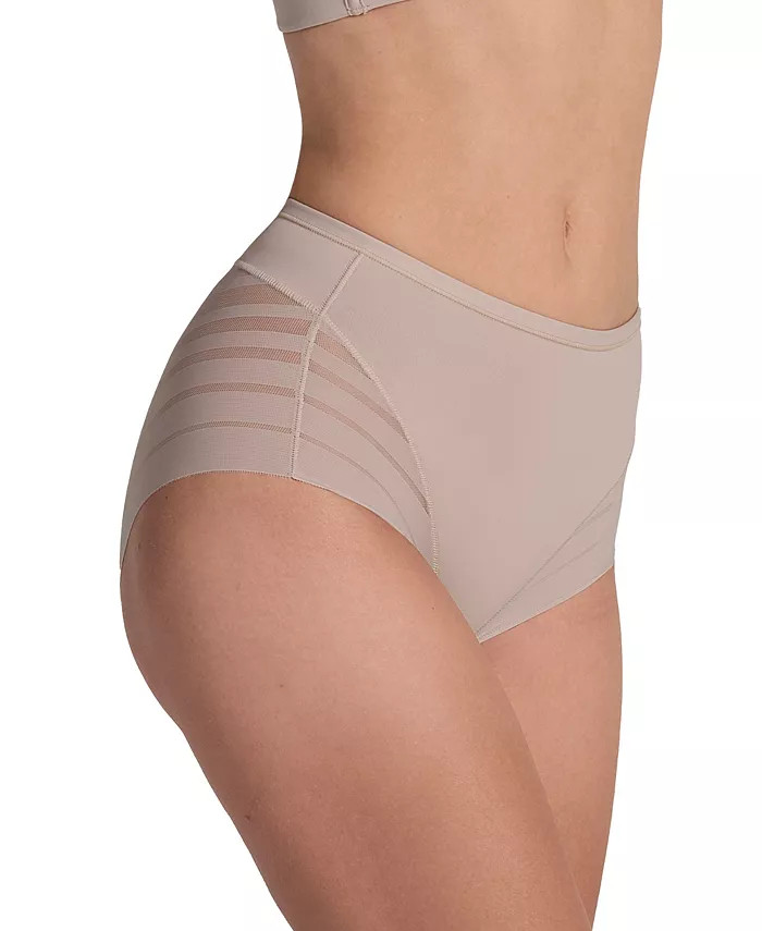 Leonisa Lace Stripe Undetectable Classic Shaper Panty Light Beige Size M NWT