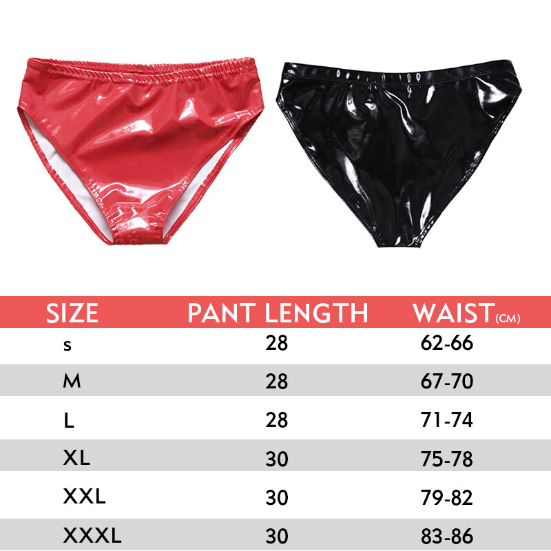 PVC Leather Womens High Waisted Booty Shorts Brief Latex Liquid Nightclub Panty