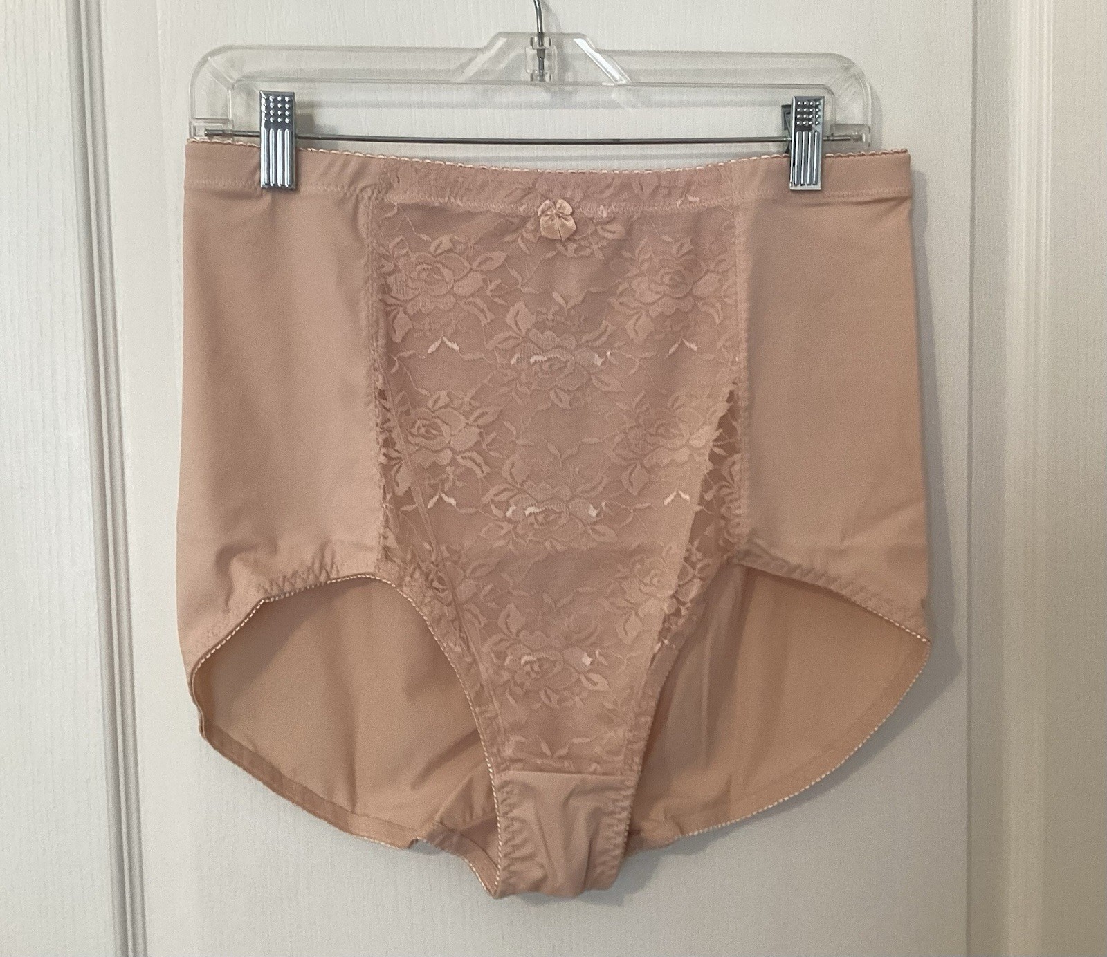 Rhonda Shear Pin-Up Lace Front Brief Panties 2Pack 1X Style3999 Pink&Purple NWT