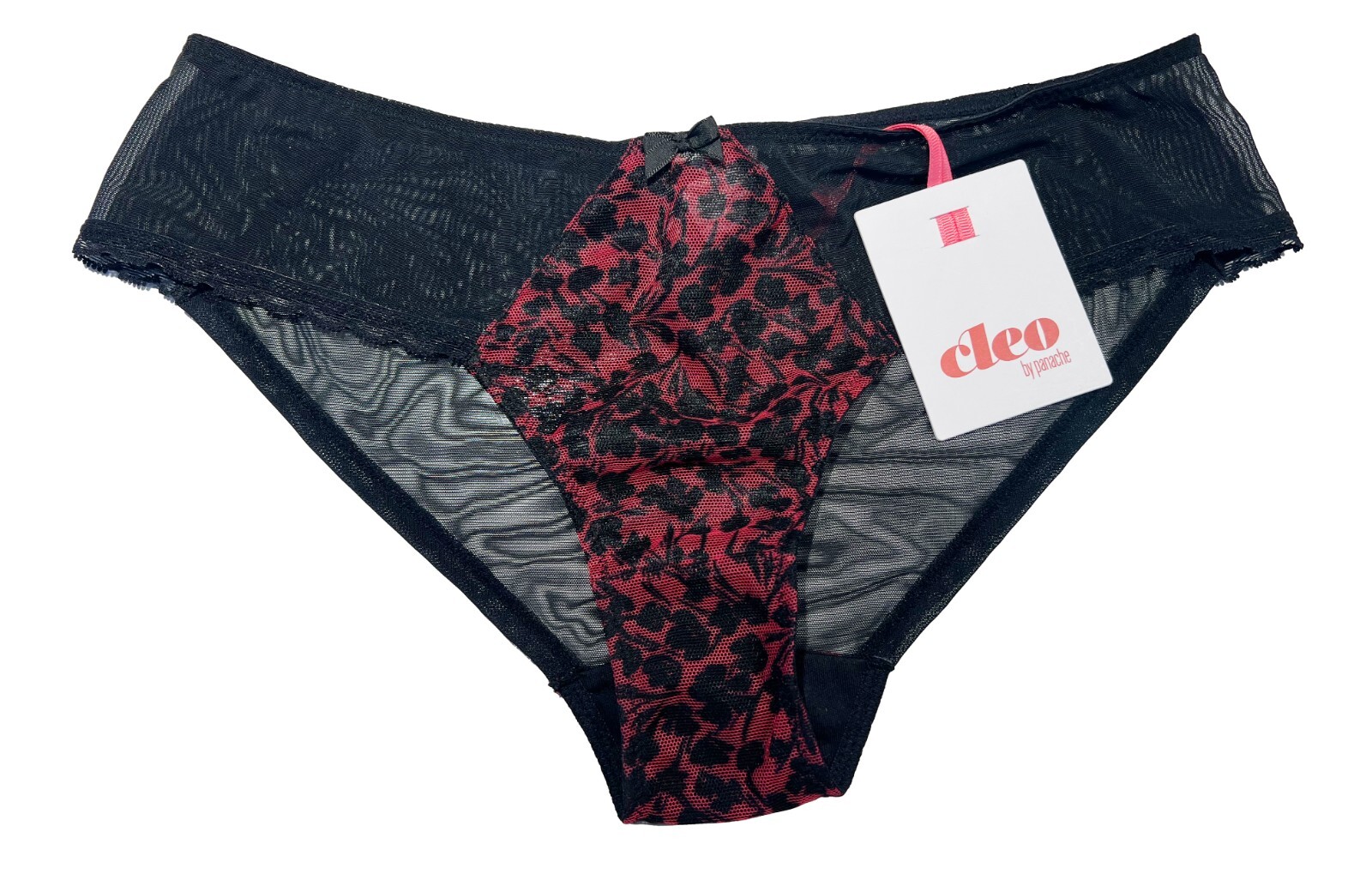 Cleo by Panache ZOE Brief Lingerie Panty 10212 BLack/Ruby Size Small