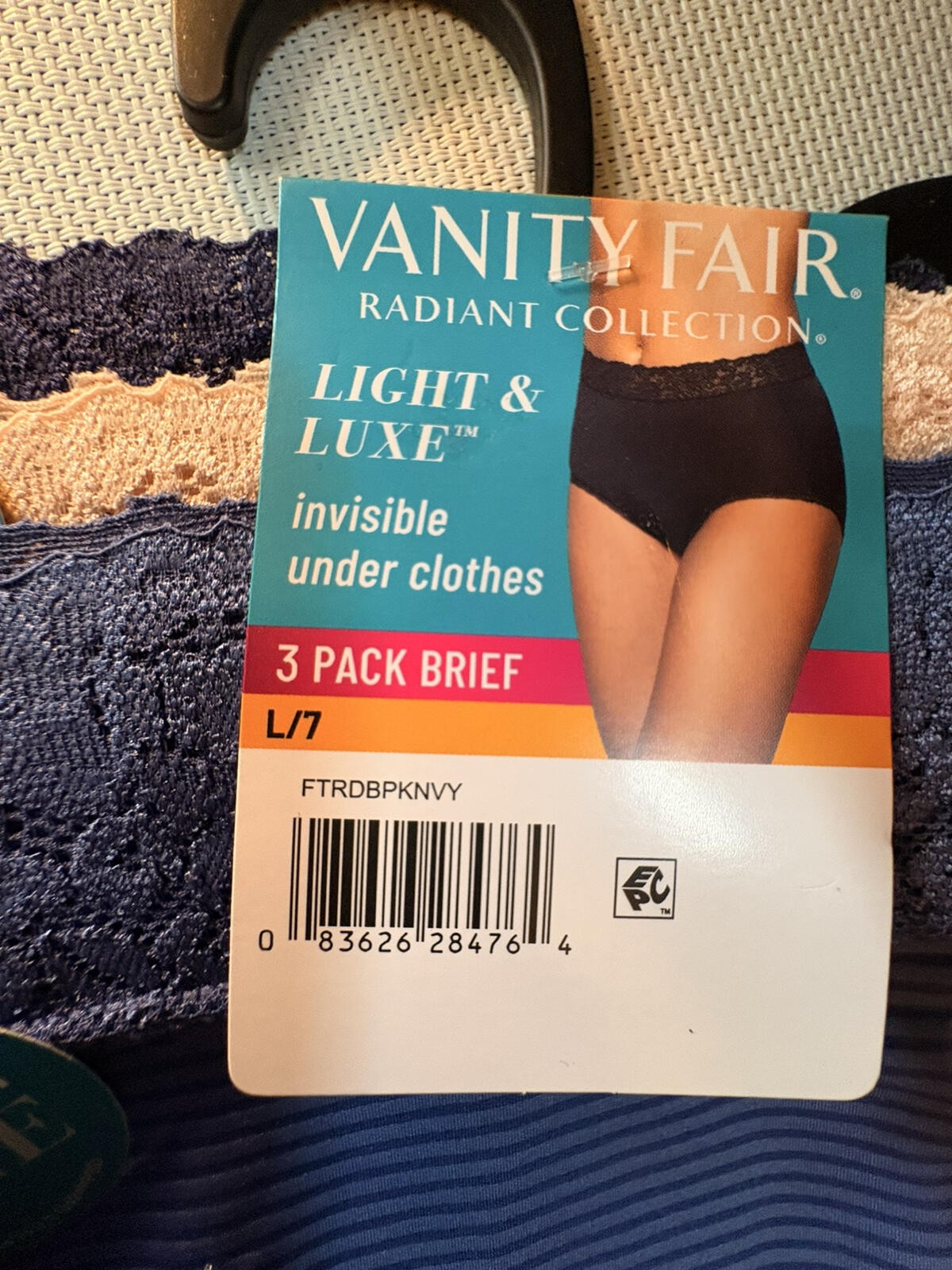 Vanity Fair Radiant Collection 3-Pairs Ladies Soft Flex Brief Panties Size 7 M