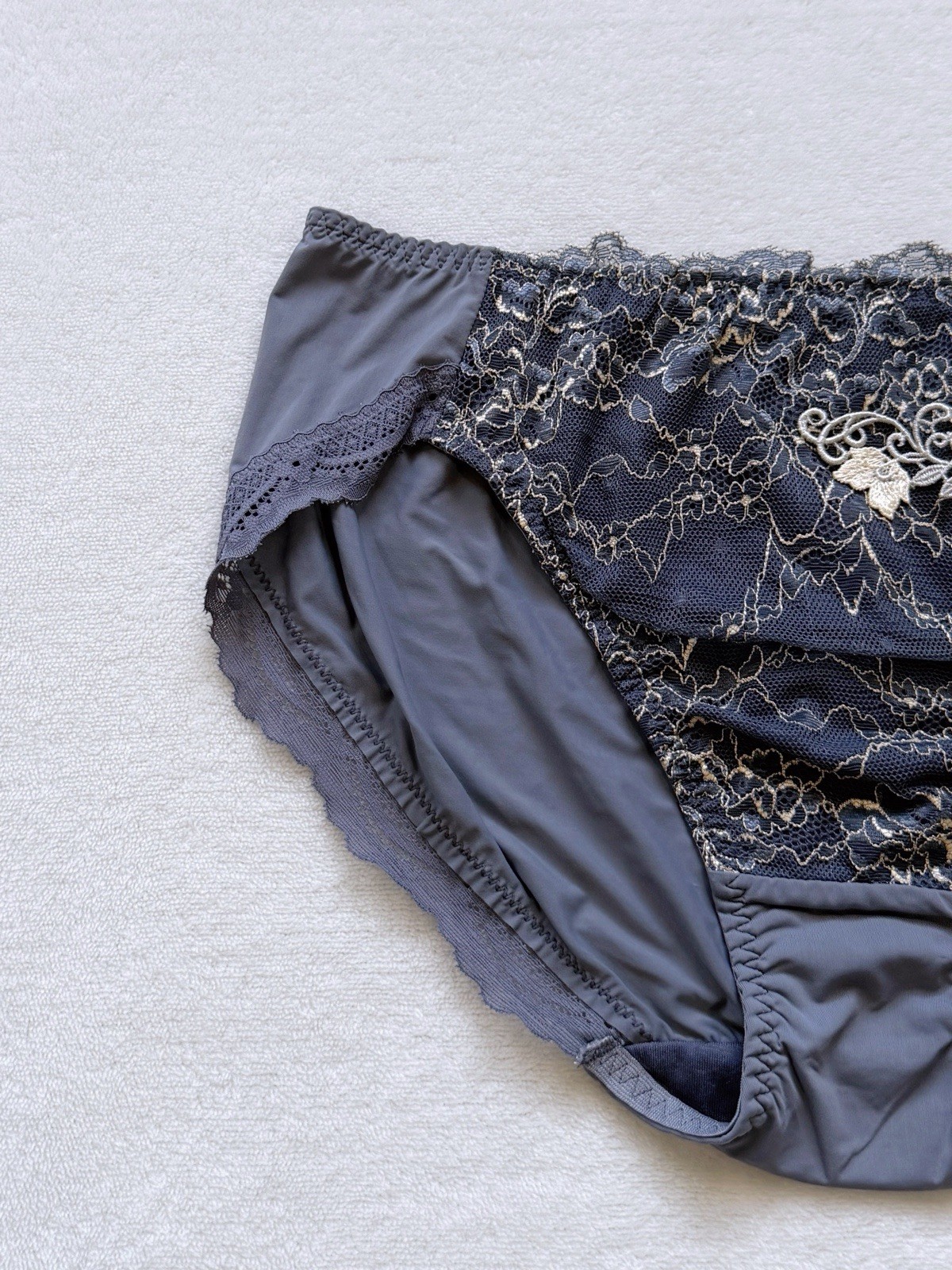 US-M/JP-LL Japanese Brand High Quality Sew On Embroidered Smooth Nylon Panties