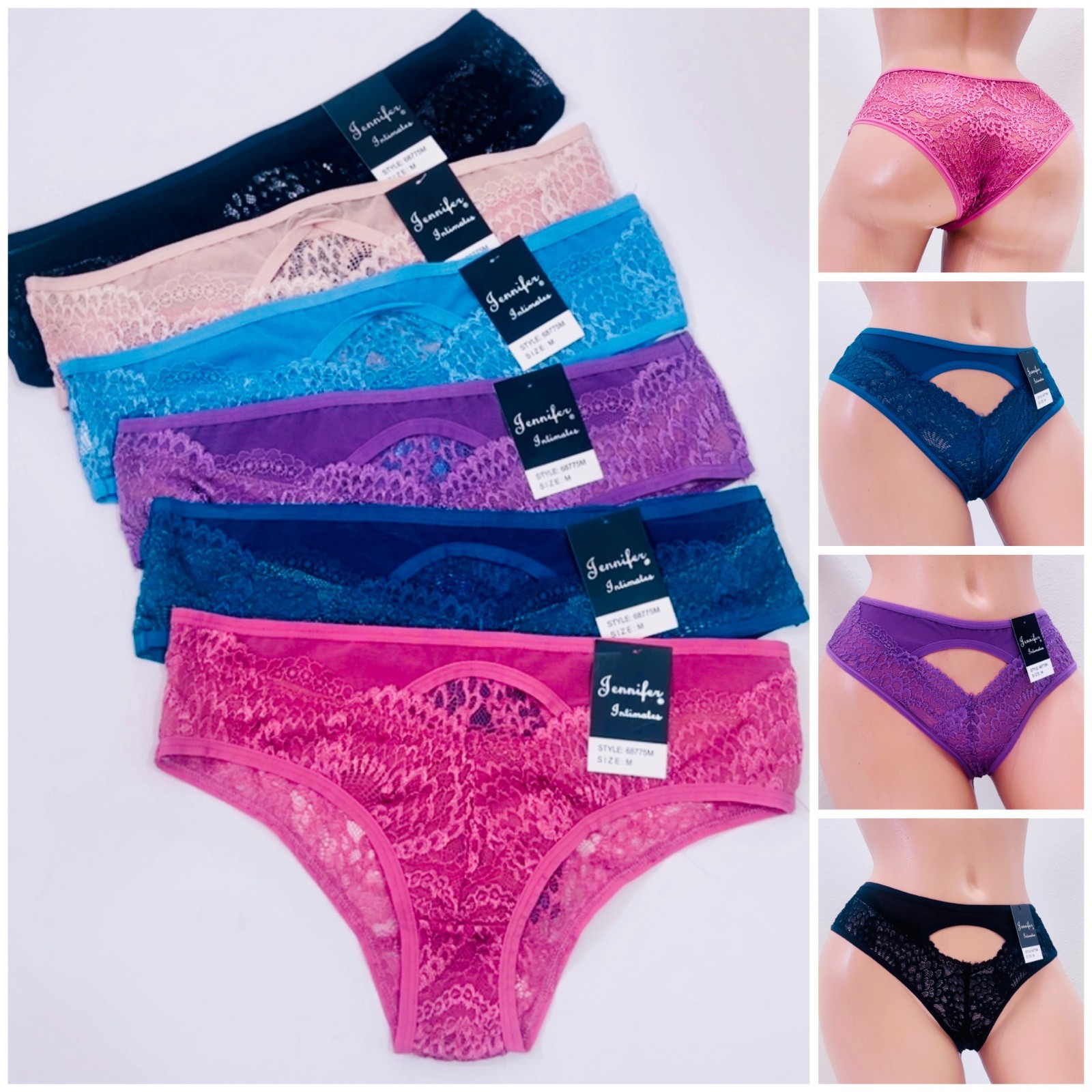 6-12 Bikini cheeky Hipster WOMEN’S Lace UNDERWEAR PANTY Panties Undies 8775 S-XL