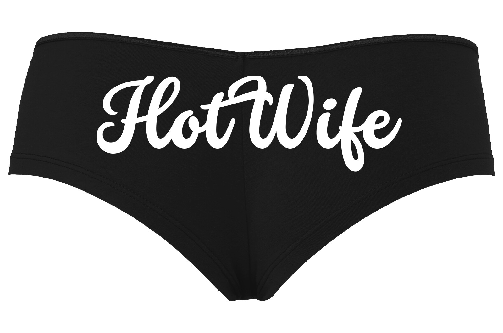 Knaughty Knickers HotWife Life Shared Lifestyle Hot Wife Black Boyshort Panties