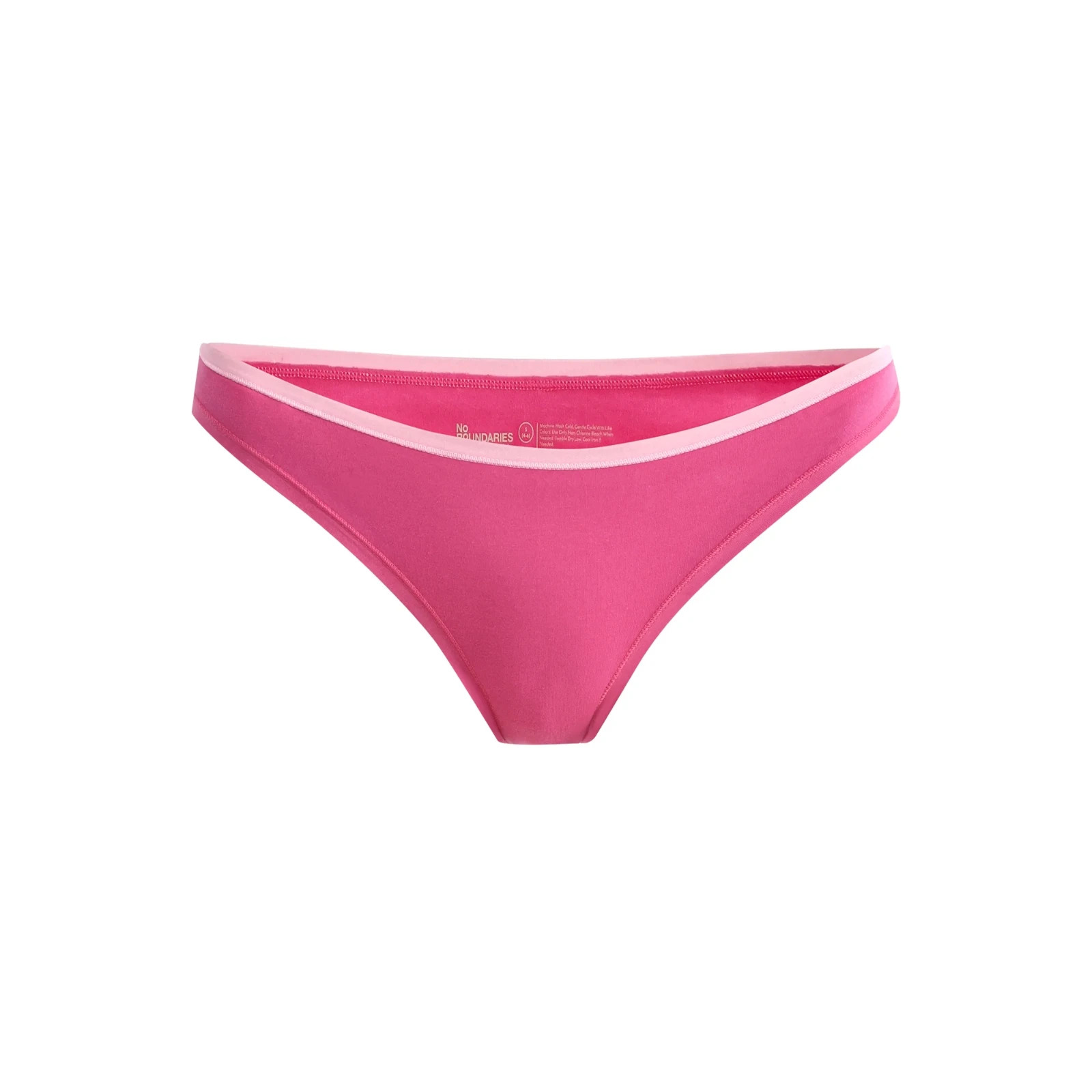 No Boundaries Women’s 5-Pack Cotton Bikini Panties, Assorted Colors Size S(4/6)