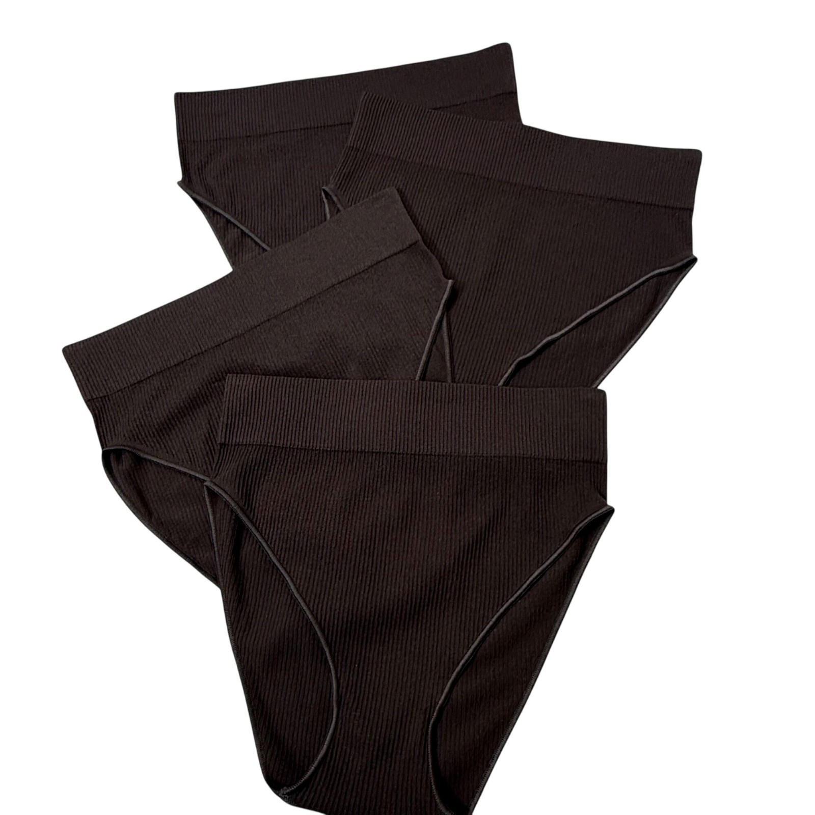 SKIMS Stretch Rib Brief NEW Lot of 4 Soot L/XL