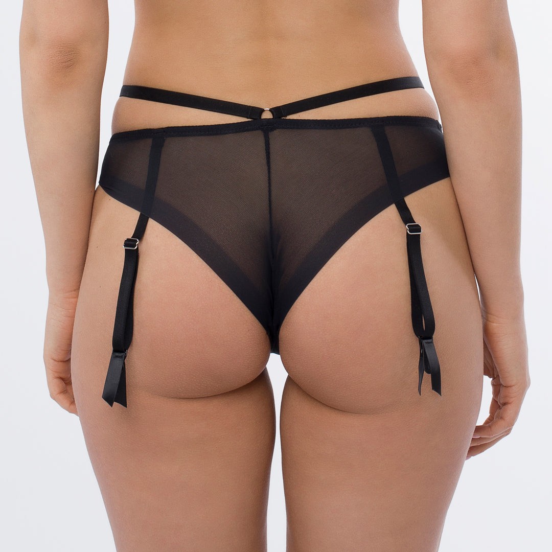 Samanta Antinea Transparent Embroidered Tanga Panty New Womens Lingerie M300