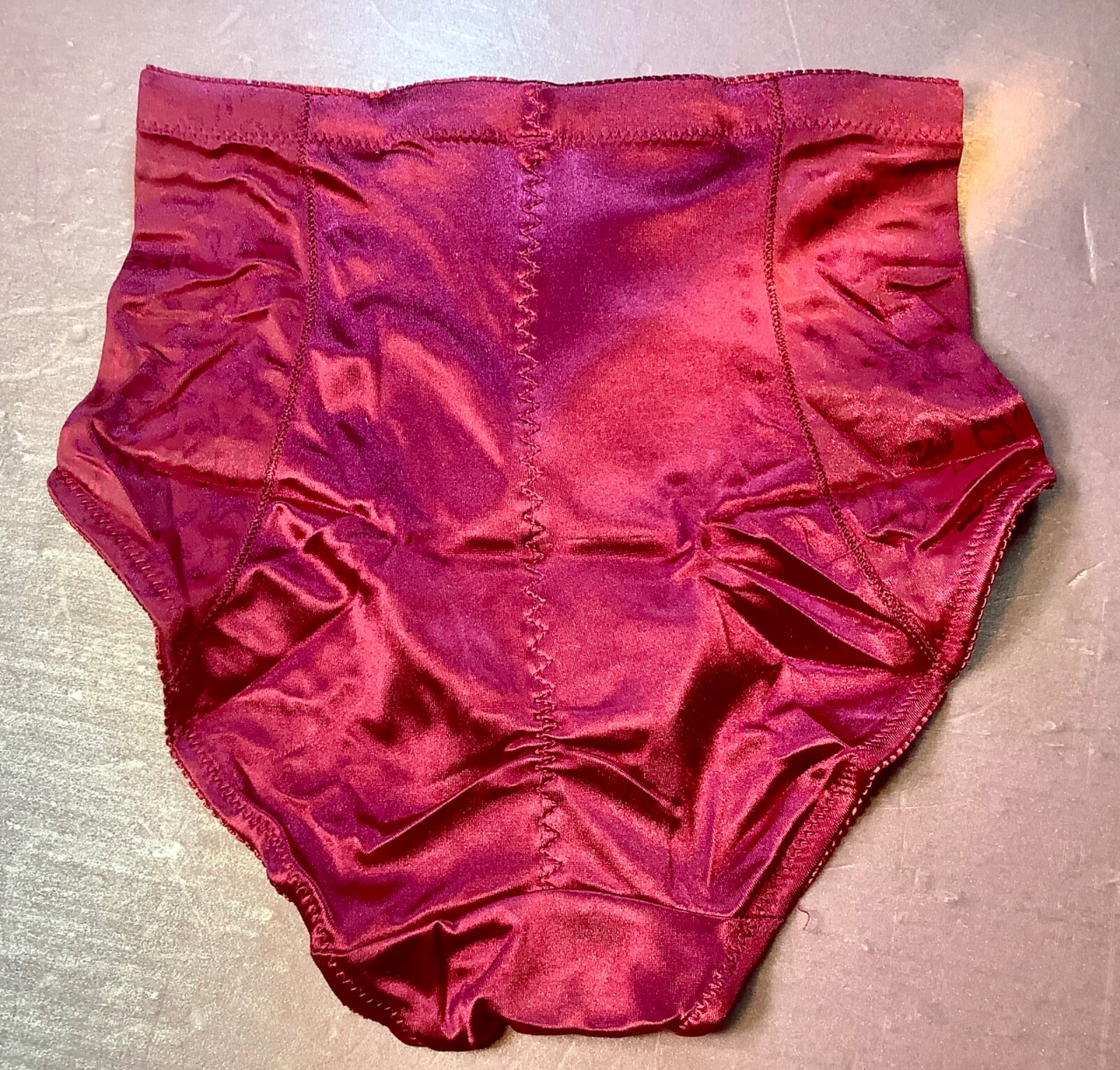 Women Panties,Briefs”Eva Cervantes”Size M. Purple Soft shiny Satin W/decoration